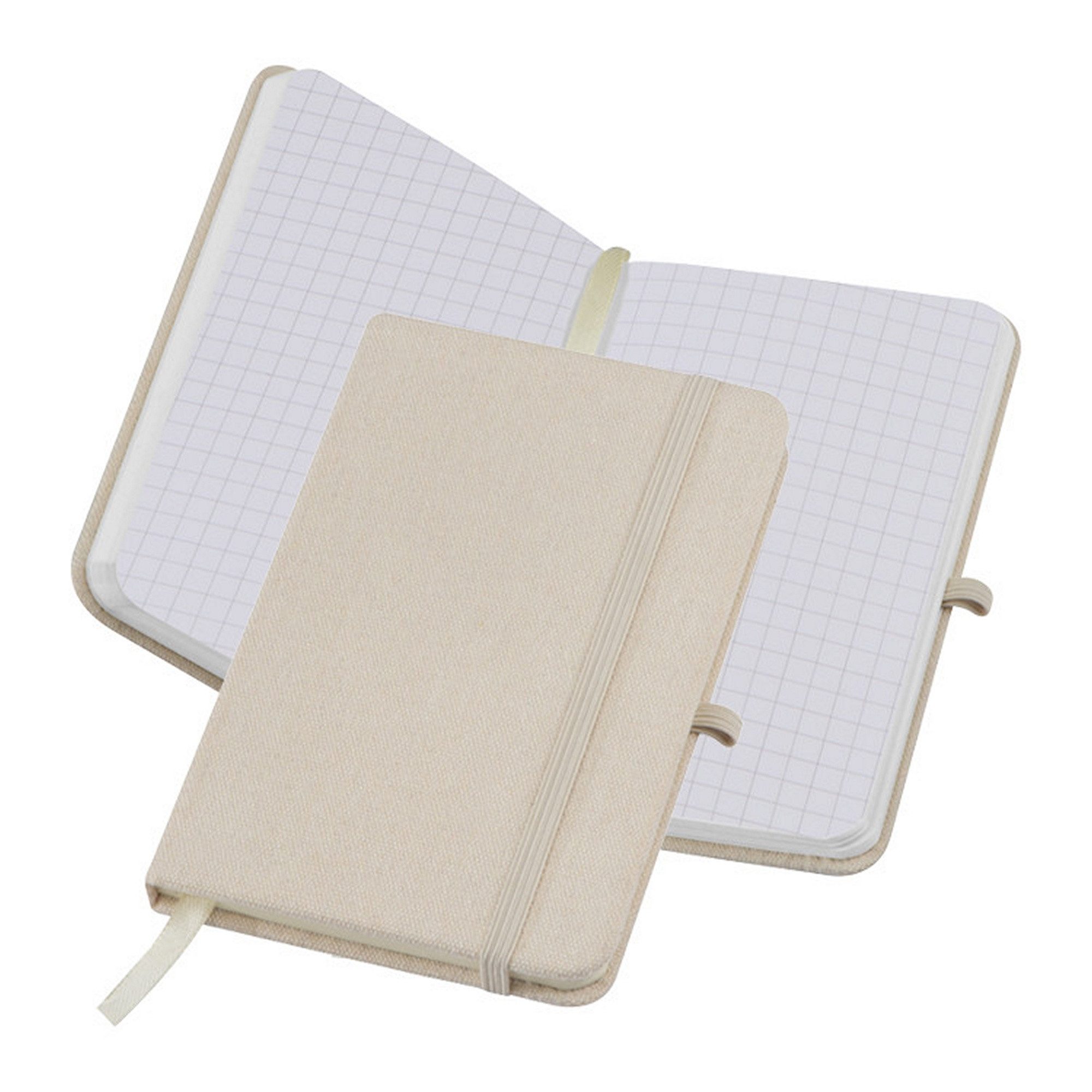 Macma Notizbuch Notizbuch mit Hardcover-Canvas Umschlag / DIN A6 / 160 S. kariert / Fa