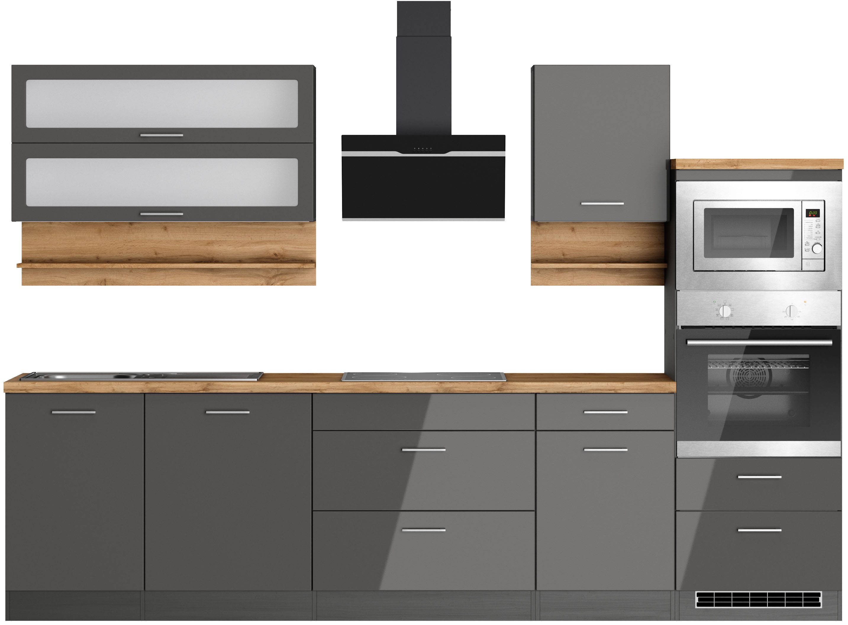 KOCHSTATION Küchenzeile KS-Milan, 300 cm breit, günstig online kaufen