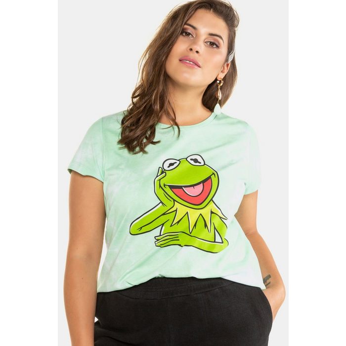 Studio Untold T-Shirt T-Shirt Kermit Batik-Look Halbarm