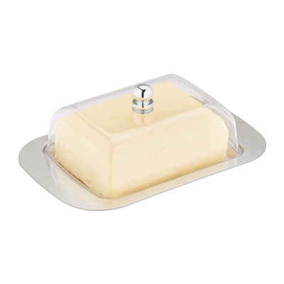 relaxdays Butterdose Butterdose Edelstahl & Kunststoff, Kunststoff