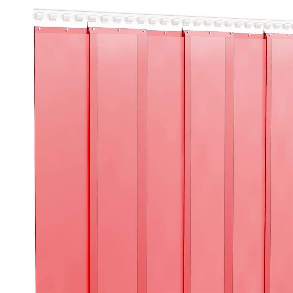 Vorhang St) (1 m 300x2,6 25 mm PVC, furnicato, Rot Türvorhang