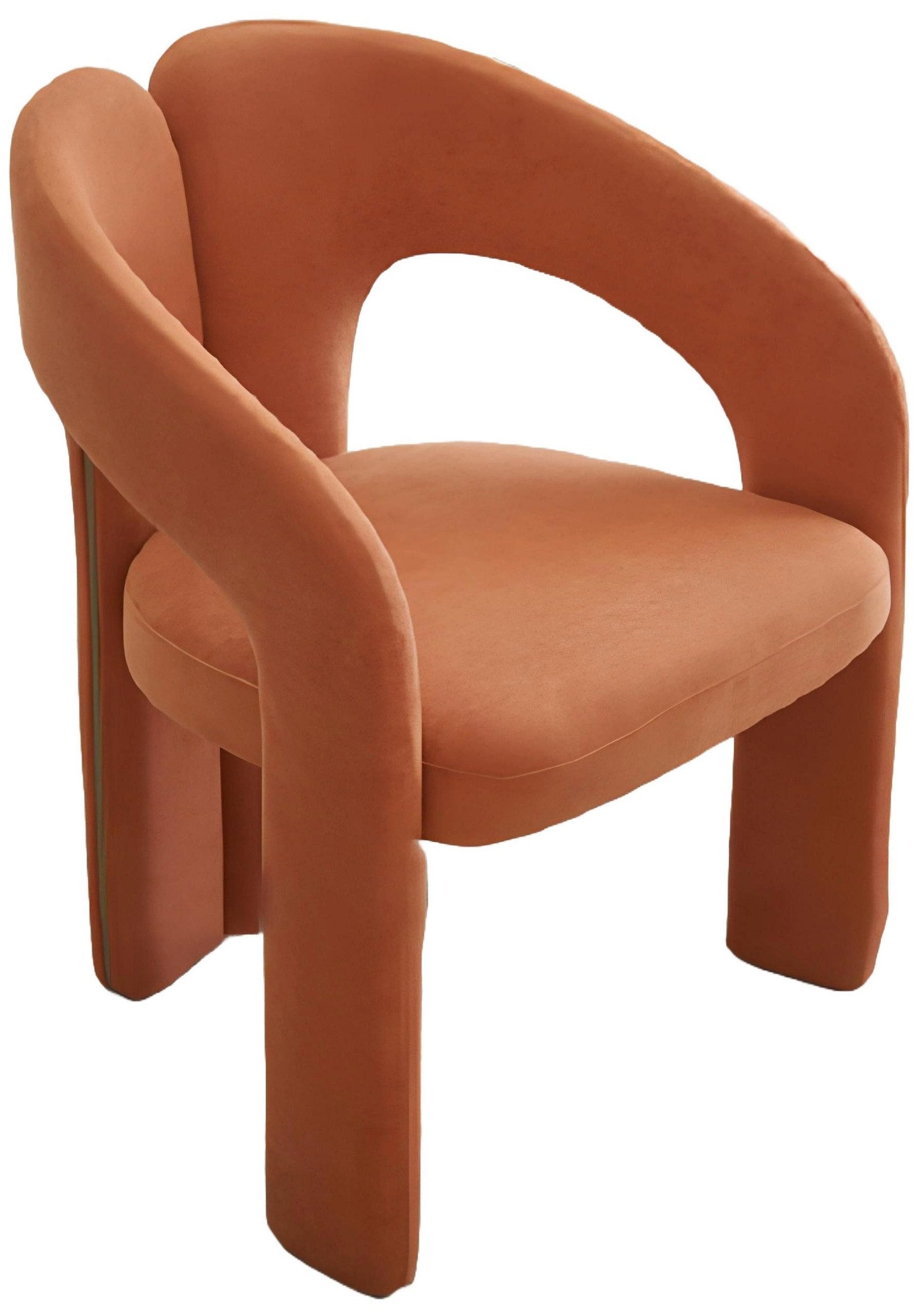 Xlmoebel Polsterstuhl Oranger gepolsterter Sessel für gemütliche Stunden im Wohnzimmer, Hergestellt in Europa