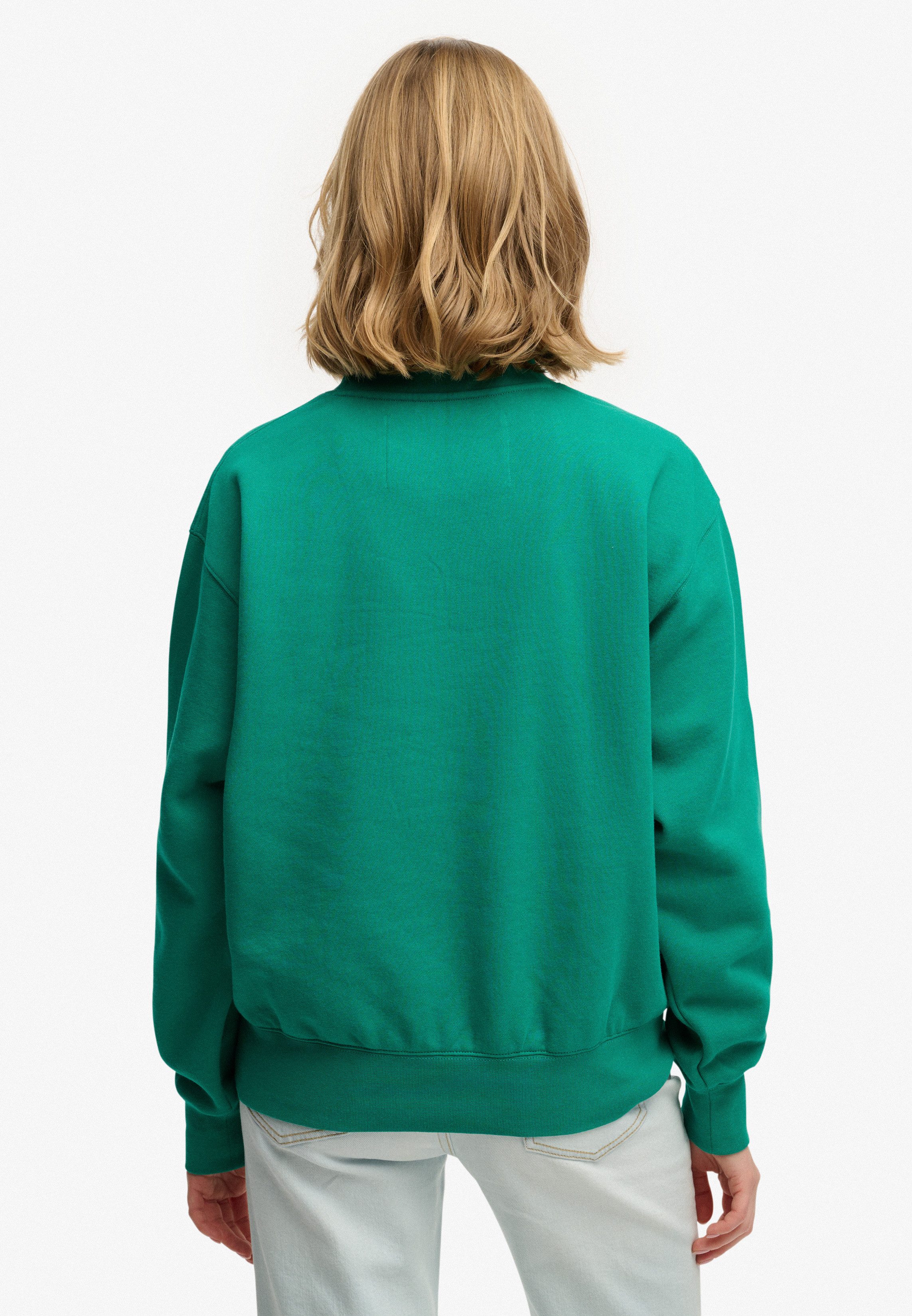 Superdry Sweatshirt VARSITY SATIN APPLIQUE CREW