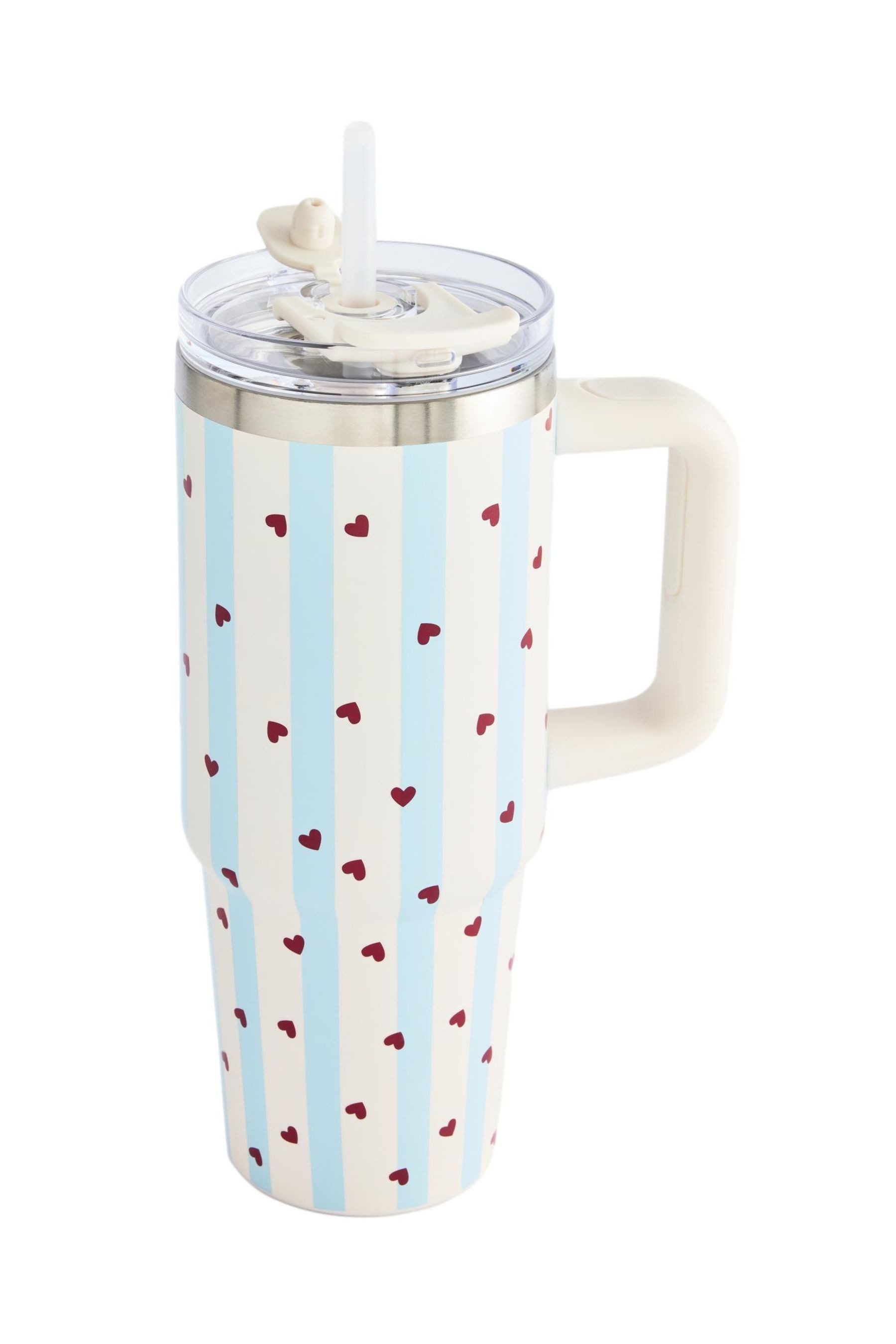 Next Trinkflasche 900 ml Edelstahl-Wasserflasche mit Streifen,- Love