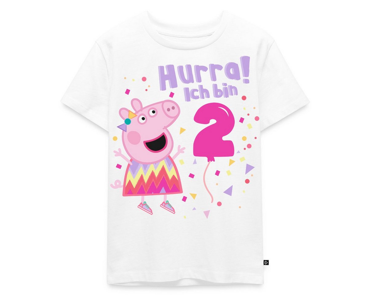 Spreadshirt T-Shirt Peppa Wutz Hurra Ich Bin 2 Jahre Kinder Premium T-Shirt (1-tlg)