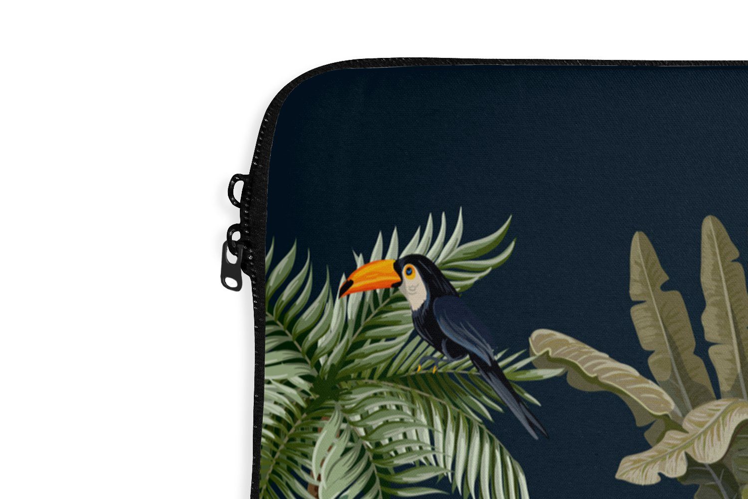 MuchoWow Laptop-Hülle Dschungel - Pflanzen - Tiere - Kinder - Flamingo - Zebra 14 Zoll, Schutzhülle für Laptop, Schutz gegen Kratzern, Laptoptasche