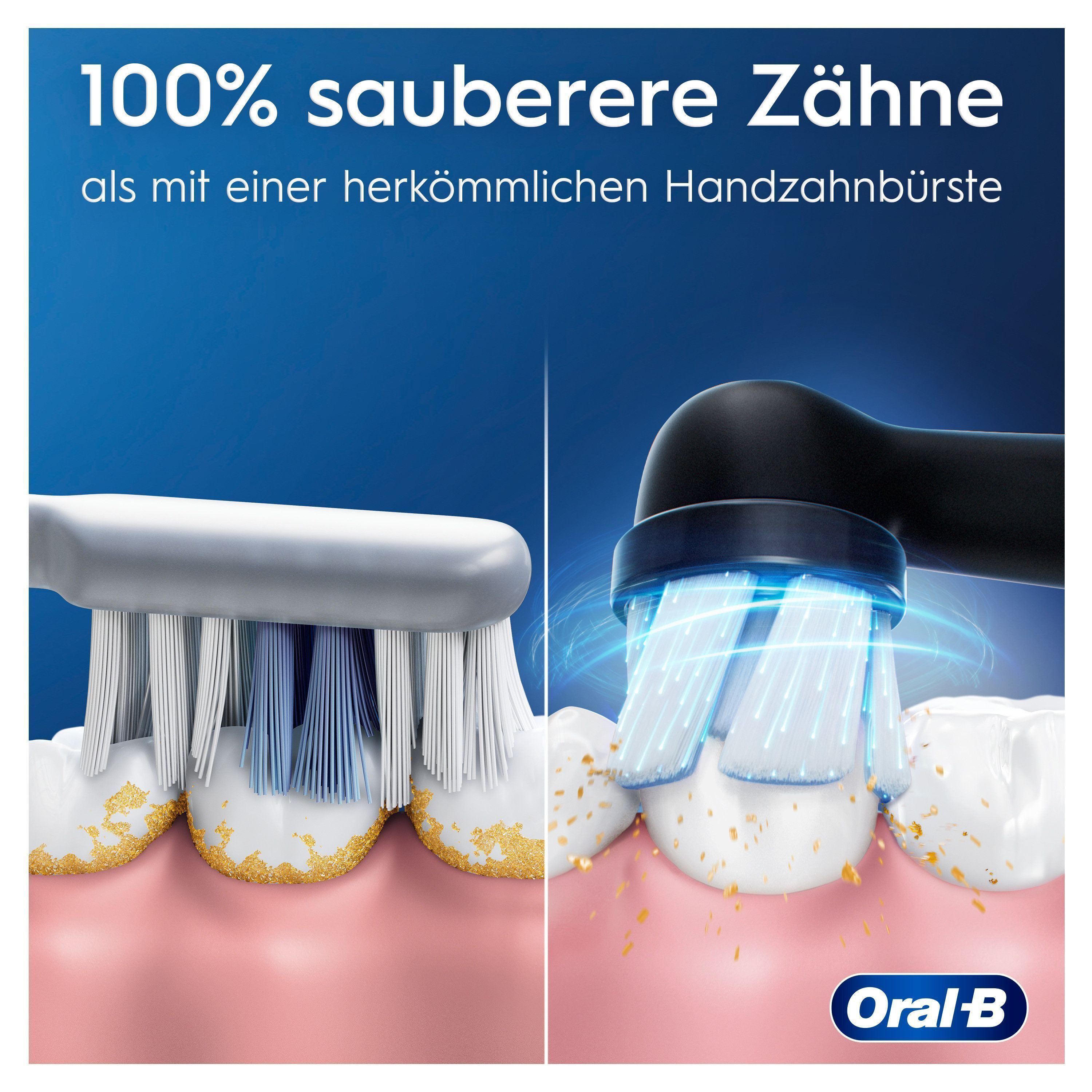 Oral-B Elektrische Zahnbürste iO Series 2, Aufsteckbürsten: 1 St., für die ultimative Reinigung, Reise-Etui