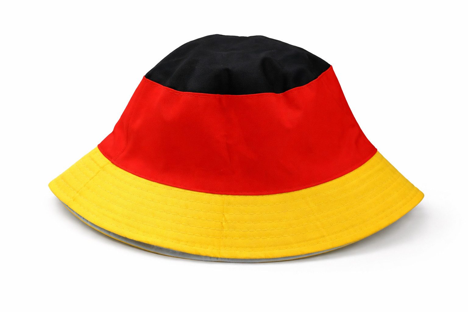 F.I.G. Kostüm Sonnenhut Deutschland Schwarz-Rot-Gold, Leichter und bequemer Sonnenhut für optimalen Sonnenschutz