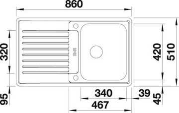 Blanco Küchenspüle CLASSIC Pro 45 S-IF, rechteckig