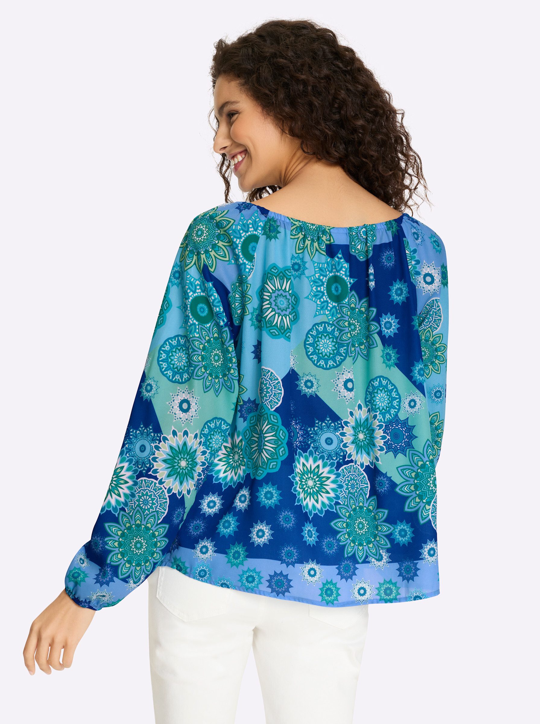 heine Klassische Bluse Druck-Bluse Langarm günstig online kaufen