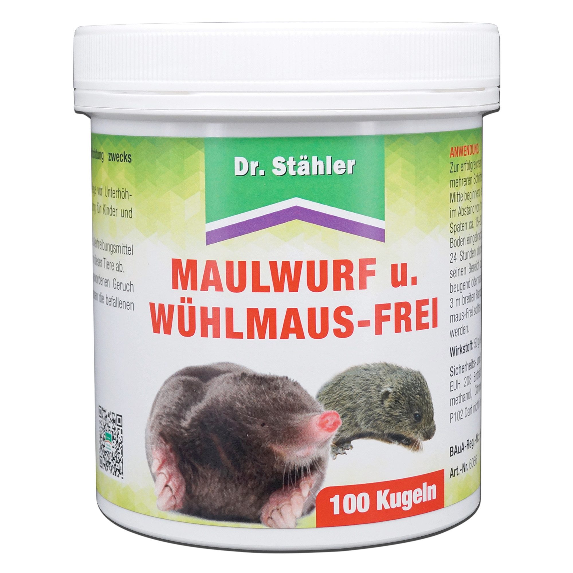 Vergrämungsmittel Maulwurf- und Wühlmausfrei Kugeln, Effektiver Schutz, Mit Eukalyptusöl