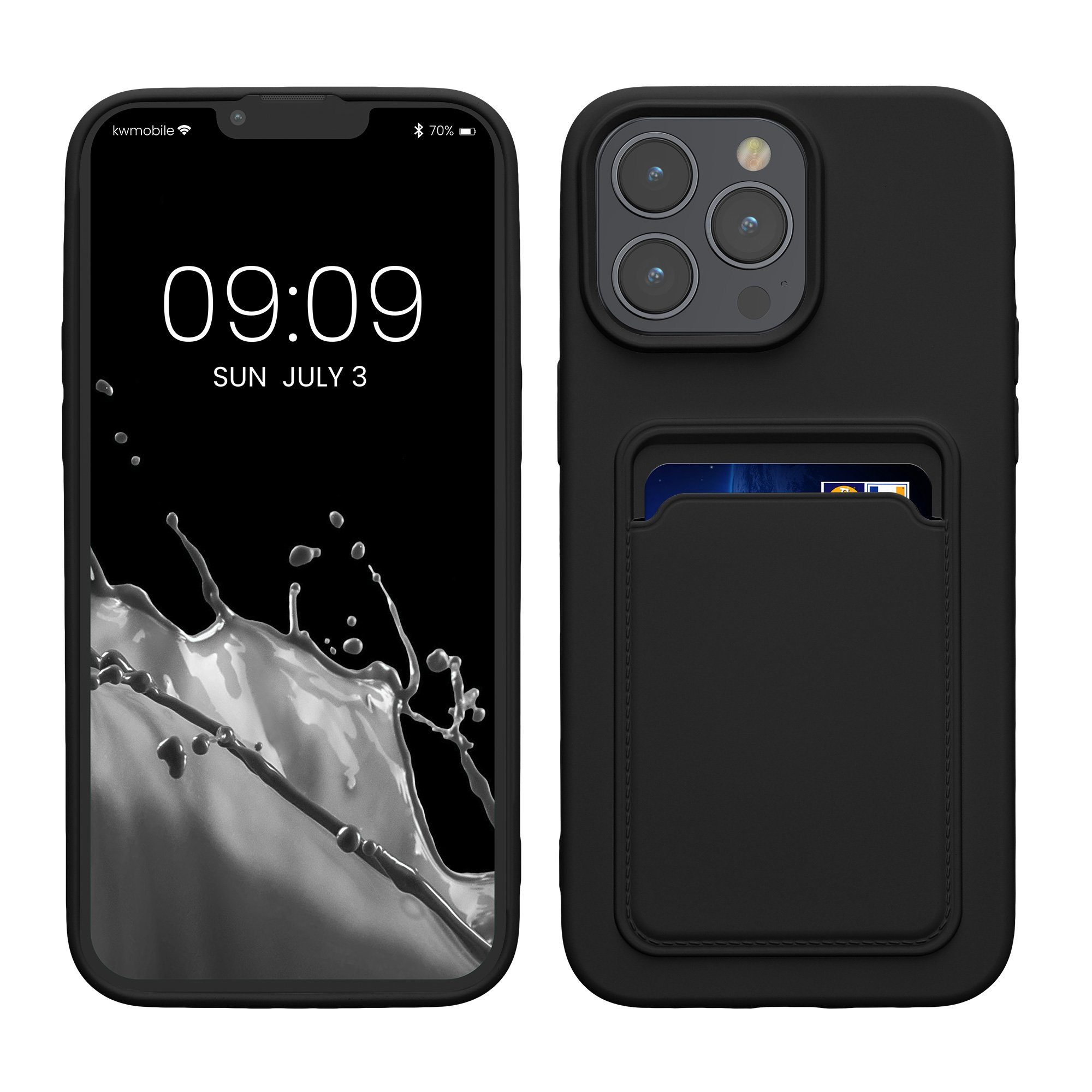 kwmobile Handyhülle Hülle für Apple iPhone 15 Pro Max, Handyhülle mit Fach für Karten - Handy Cover Case