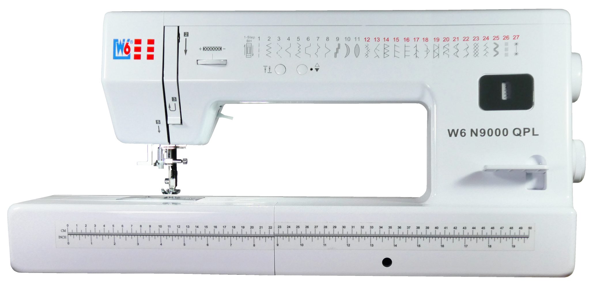 W6 WERTARBEIT Freiarm-Nähmaschine W6 N 9000 QPL, 28 Programme, mit viel Zubehör