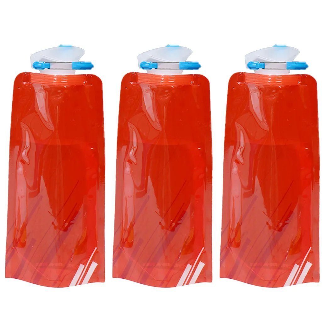 Faltbare Wasserflasche mit Karabiner, weiß, 1,30 €