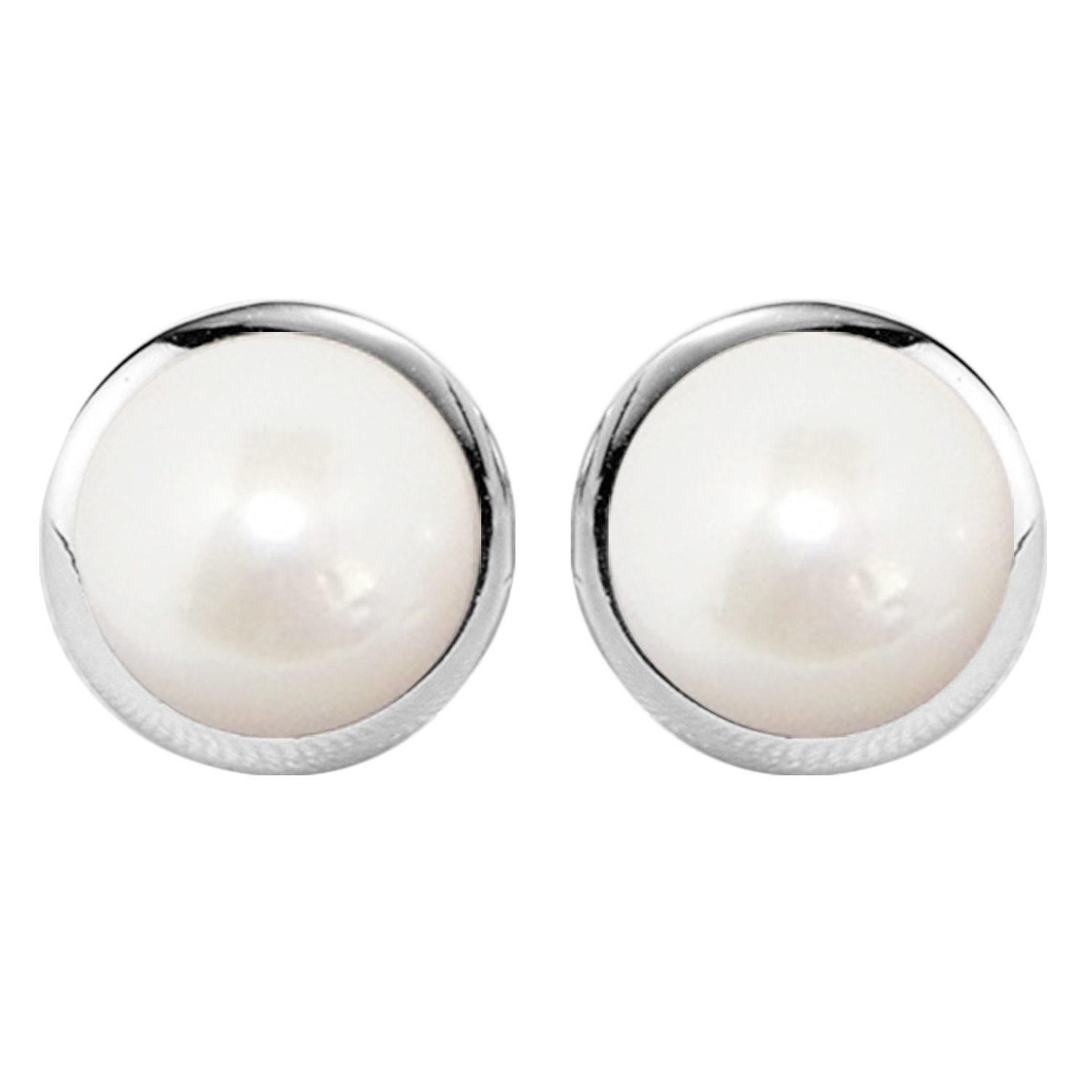 LÖB Perlenohrringe Ohrstecker Perlen Perlenohrringe Perlenohrstecker Rund s günstig online kaufen