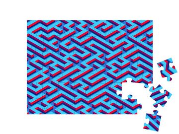 puzzleYOU Puzzle Geometrisches Labyrinth, 48 Puzzleteile, puzzleYOU-Kollektionen Crazy Puzzles