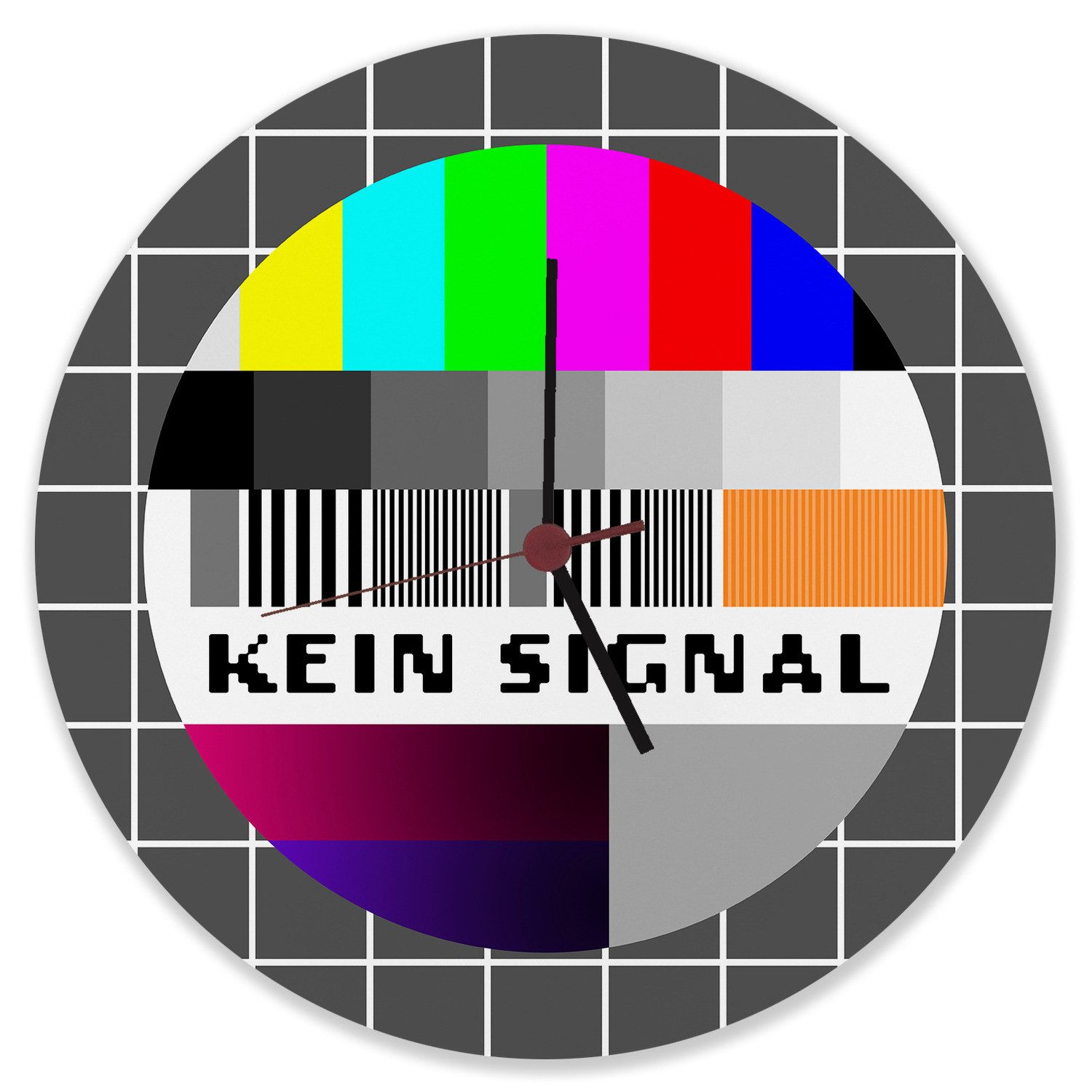 speecheese Wanduhr Kein Signal Störsignal Testbild günstig online kaufen