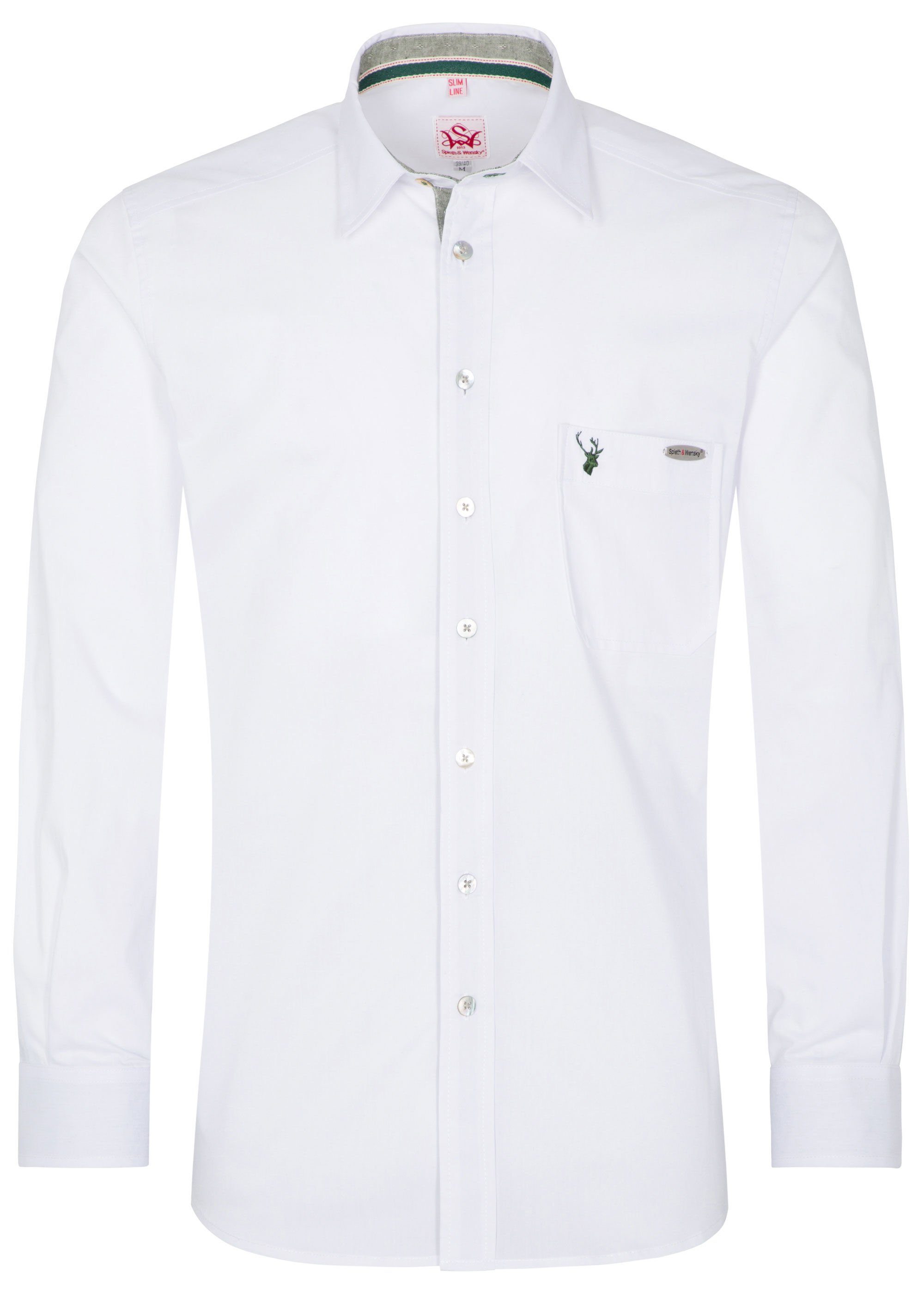Herren Hemden Spieth & Wensky Trachtenhemd Askot Slim-Fit mit Kentkragen