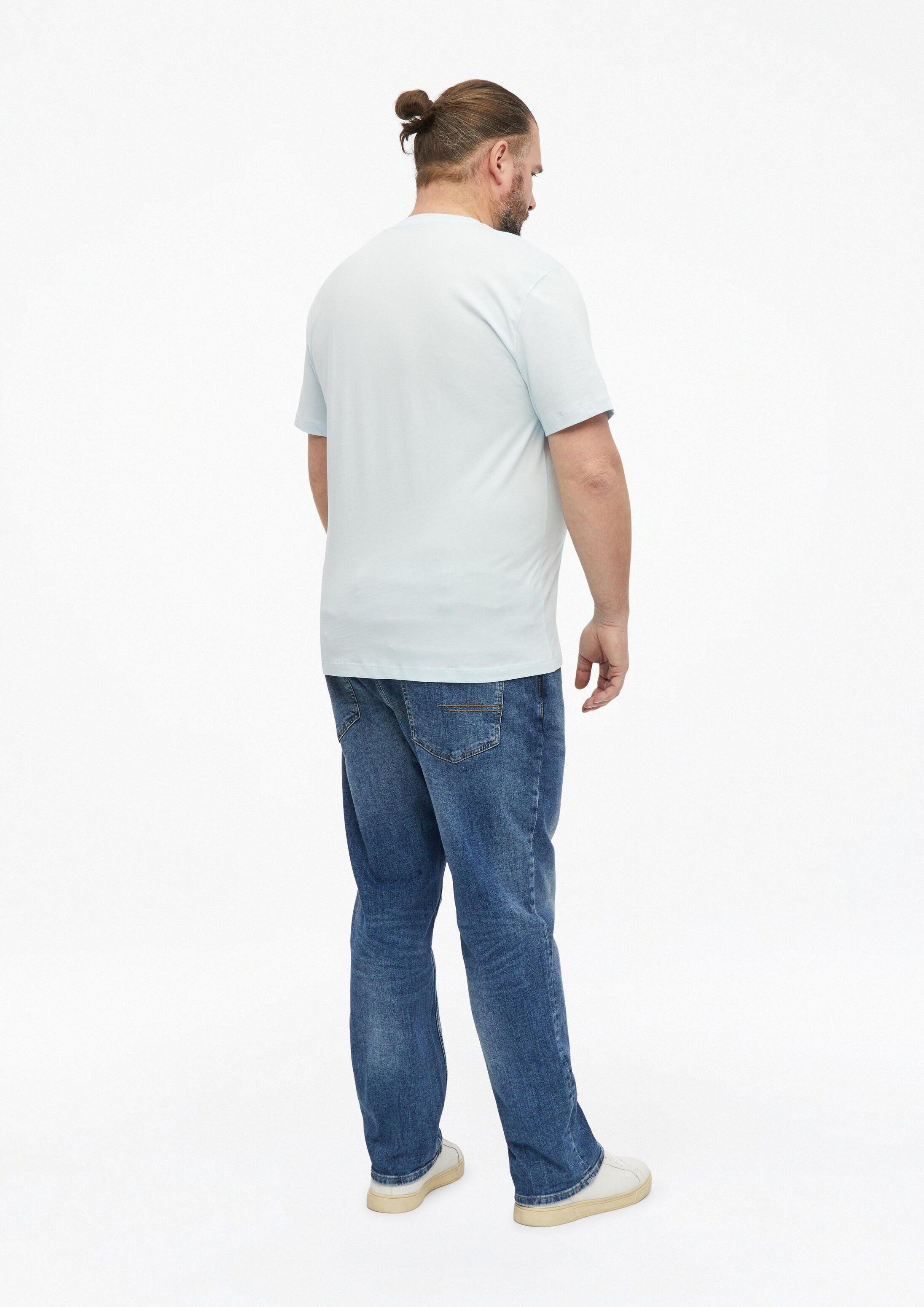 s.Oliver Kurzarmshirt T-Shirt Baumwoll-T-Shirt mit Logo-Print