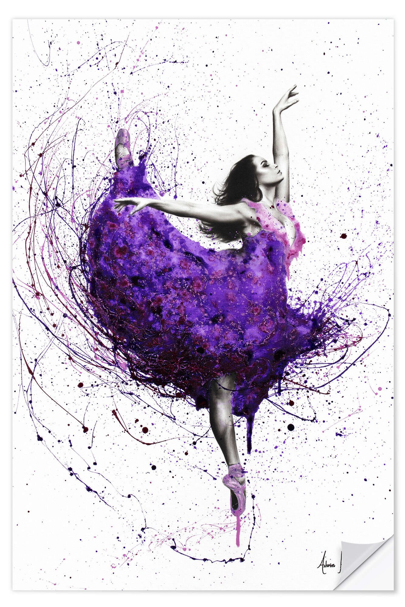 Posterlounge Wandfolie Ashvin Harrison, Ultraviolett-Ballett, Malerei