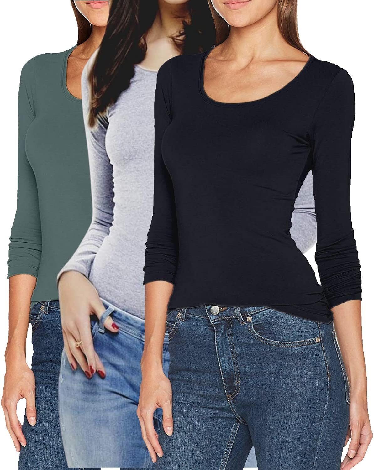 ONLY Langarmshirt (3er-Pack) Basic Shirts günstig online kaufen