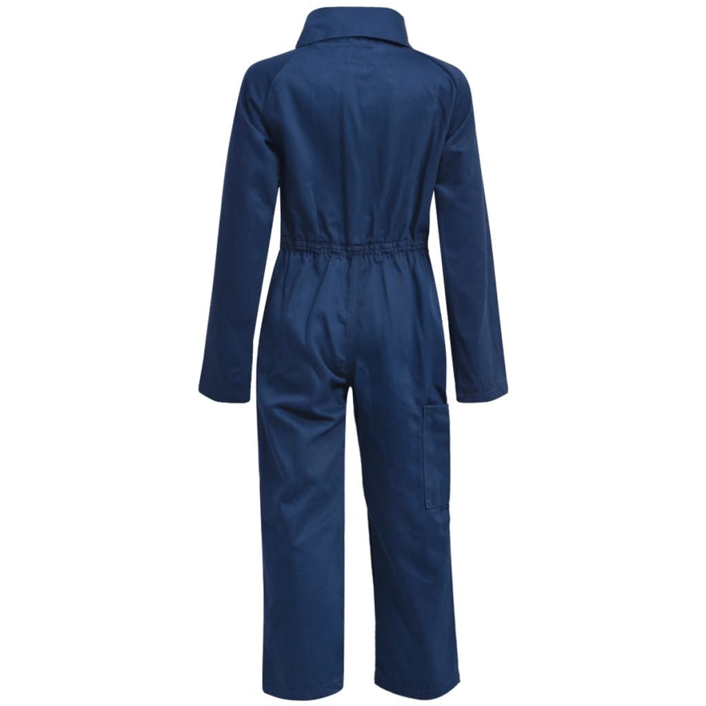 vidaXL Arbeitslatzhose Kinder Arbeitsoverall Größe 110/116 Blau (1-tlg)