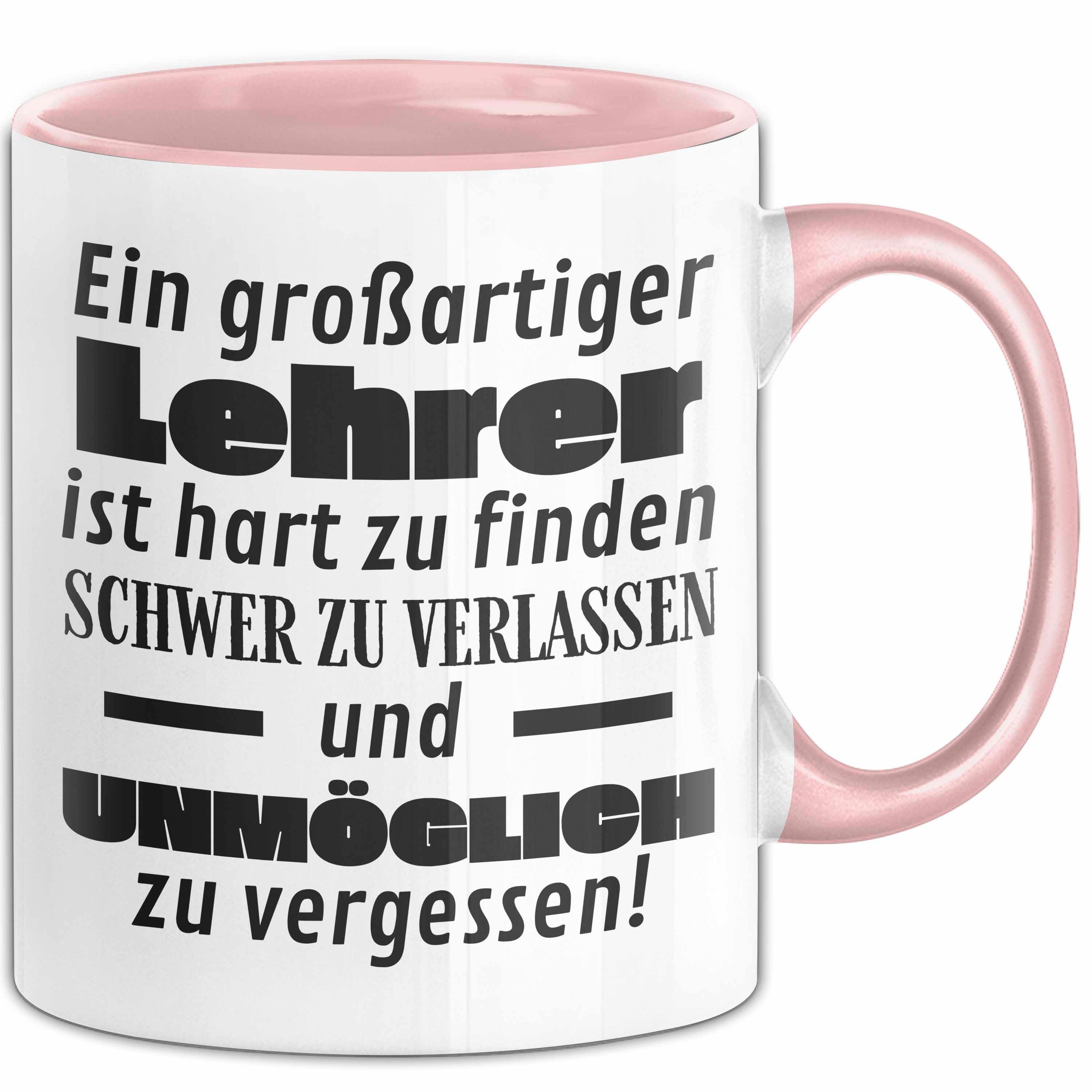 Trendation Tasse Lehrer Abschied Geschenk Tasse Abschiedsgeschenk für Lehrer Hart Zu Fi