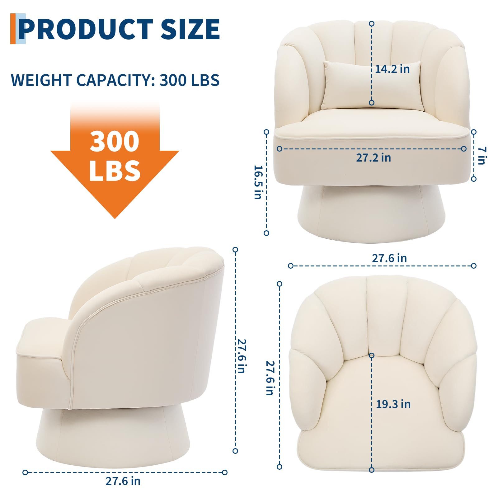 GarveeMore Drehsessel 360-Grad-Sessel mit Samtpolsterung,bequemer runder Lo günstig online kaufen