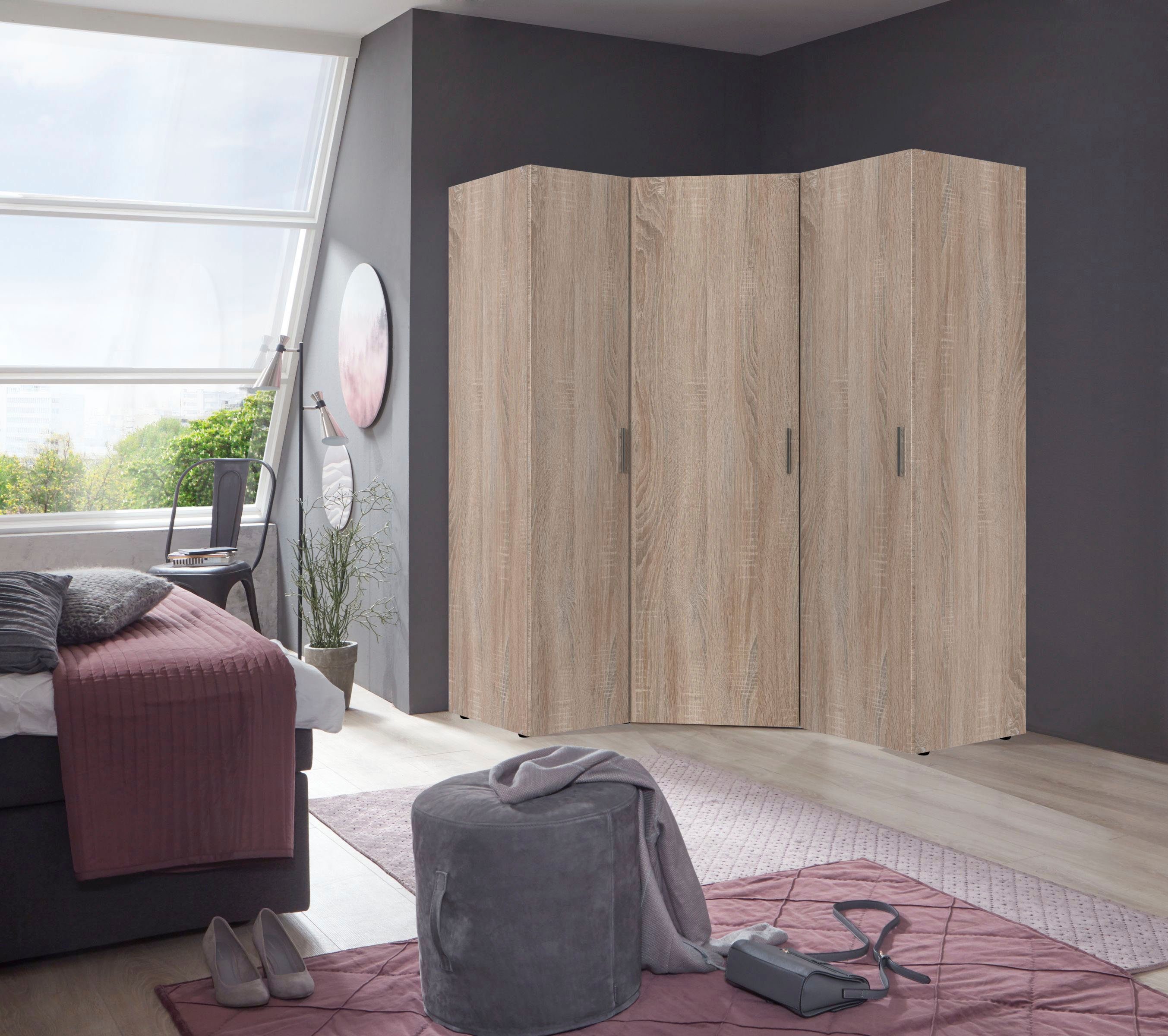 Wimex Schranksystem Münster (Spar-Set, 3tlg: Eckschrank+ 2 Schränke 40cm und 50cm breit) Mehrzweckschrank