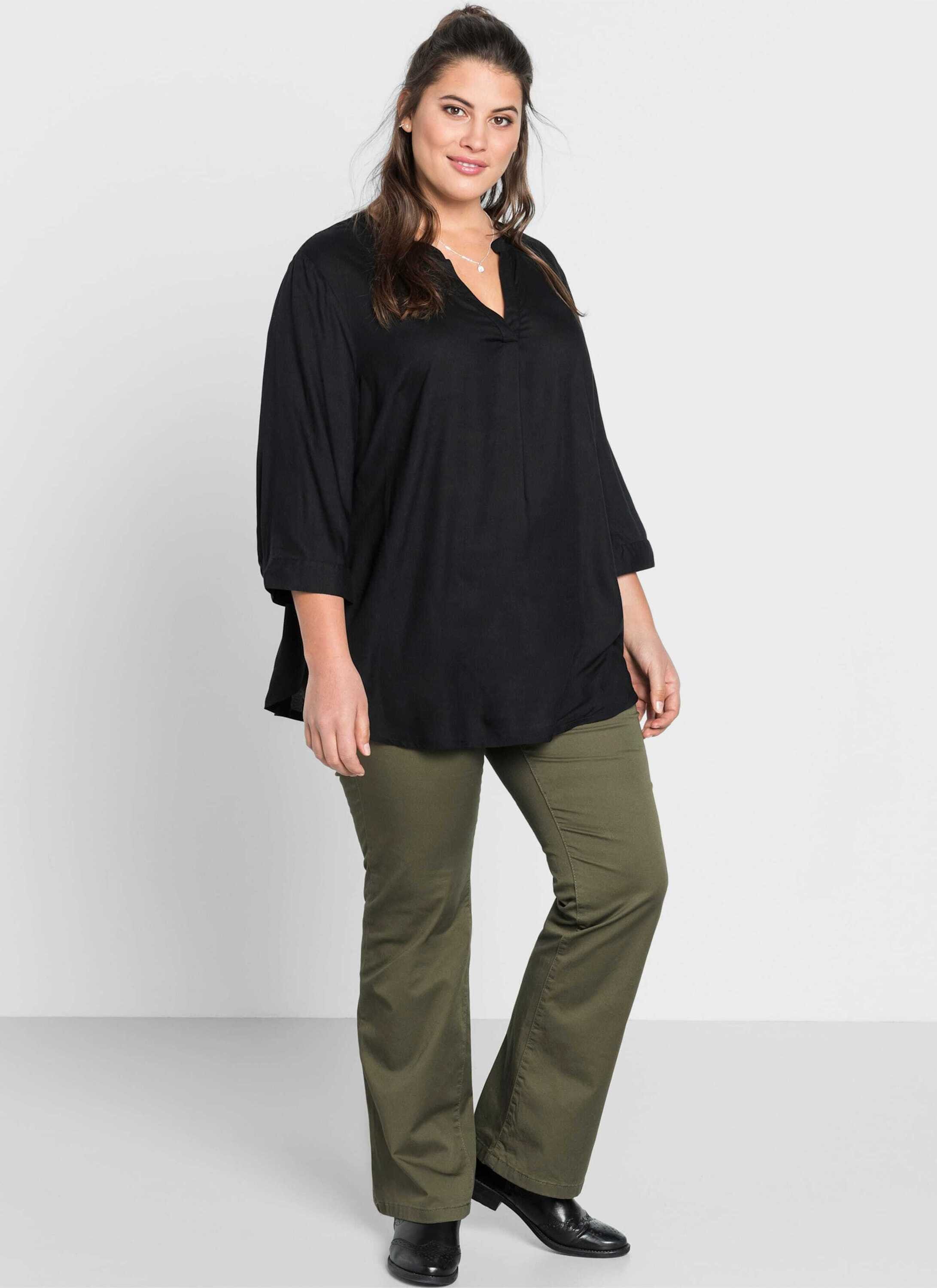 Sheego Klassische Bluse Tunika 3/4-Arm günstig online kaufen