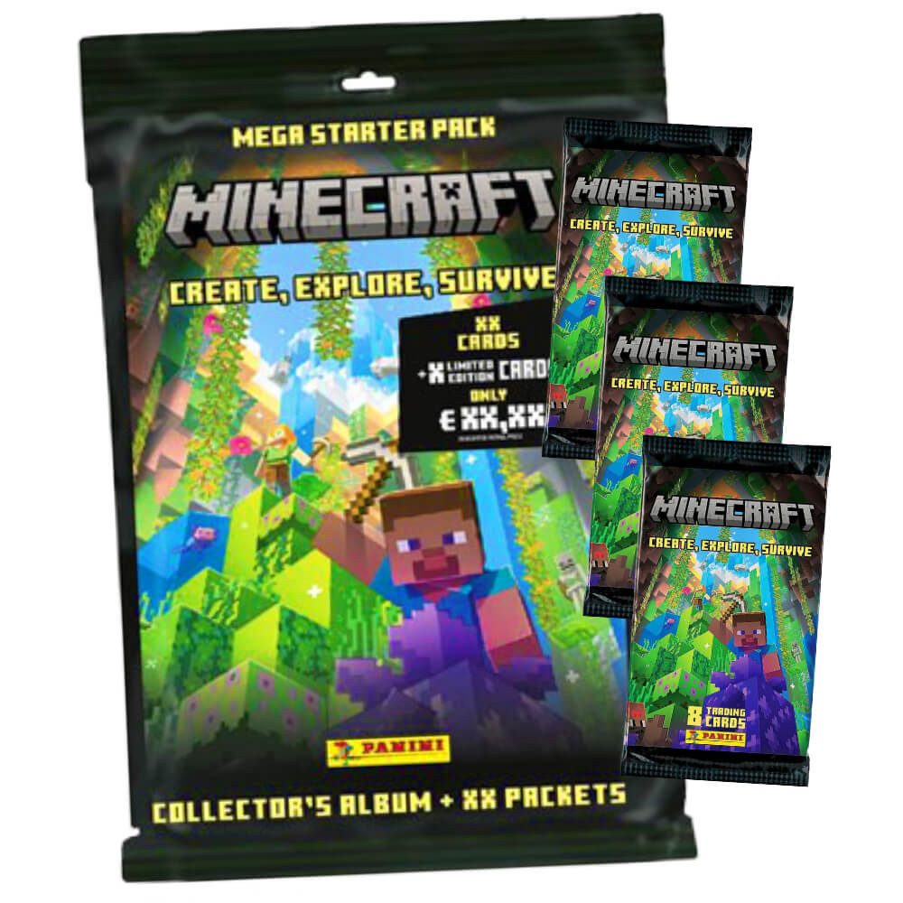 Panini Sammelkarte Panini Minecraft 3 Karten - Create Explore Survive ...