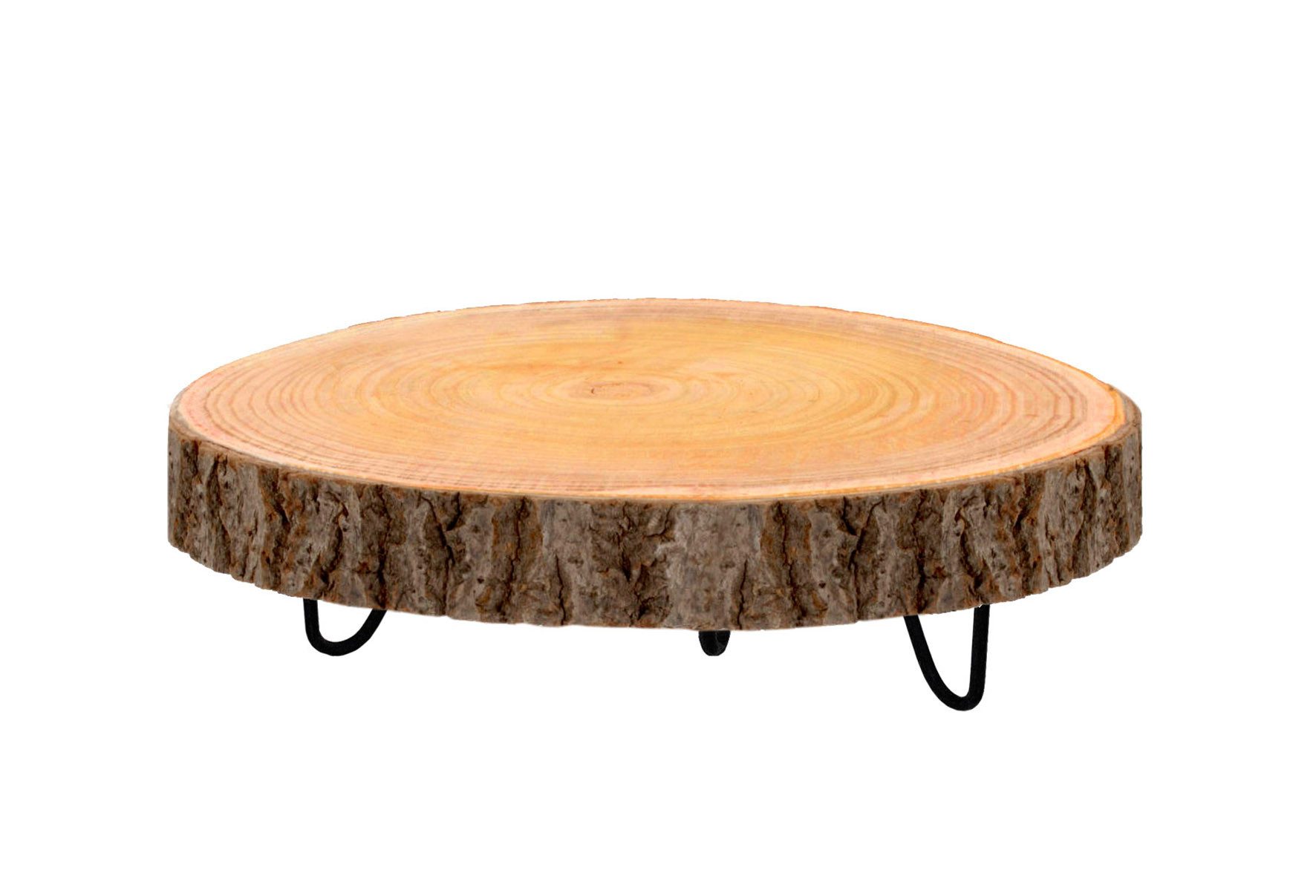 Spetebo Beistelltisch Mini Beistelltisch Baumscheibe - ca. Ø 25 cm (Stück, 1-St., kleiner Holztisch), Blumenhocker Pflanzenteller Dekoteller