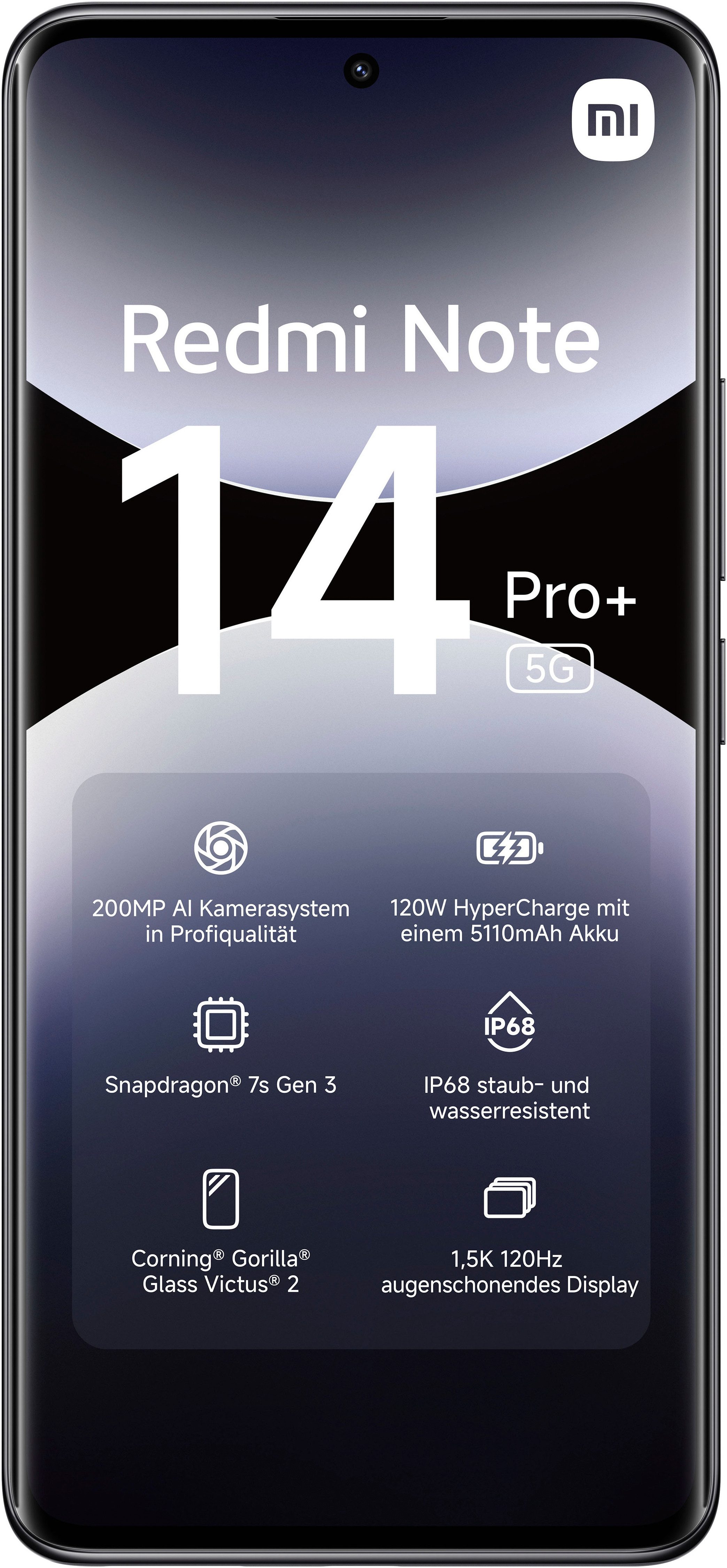 Xiaomi Redmi Note 14 Pro+ 5G Smartphone (16,94 cm/6,67 Zoll, 256 GB Speicherplatz, 200 MP Kamera)