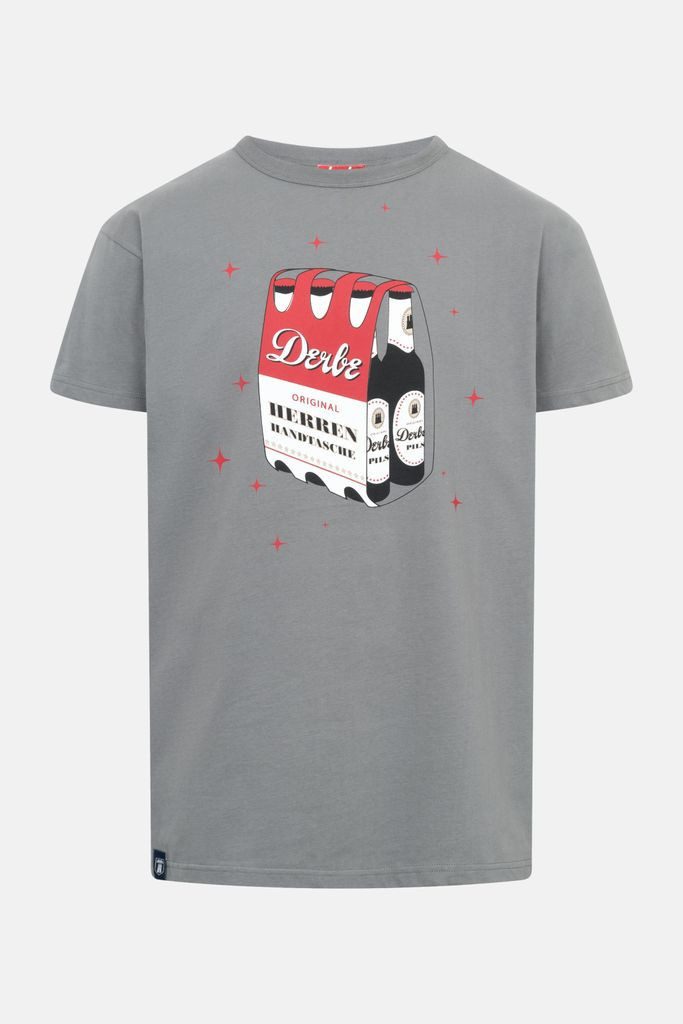 Print-Shirt Herrenhandtasche Rot-Weiß Herren T-Shirt