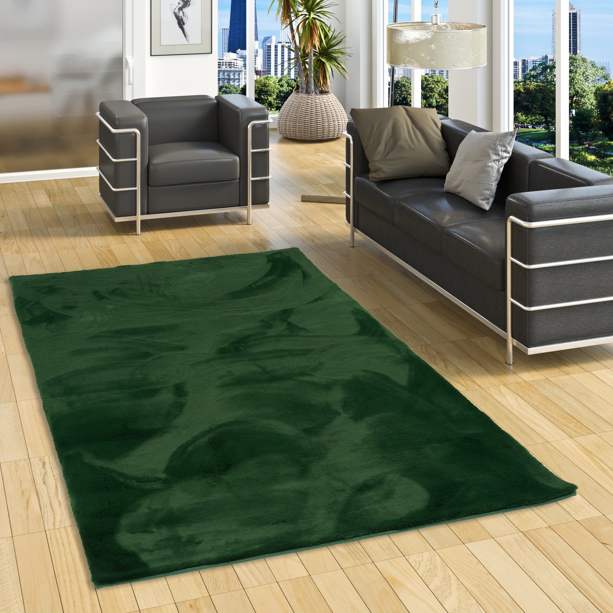 Pergamon Fellteppich Fellteppich Luxus Super Soft Plush, Rechteckig, Höhe: 25 mm