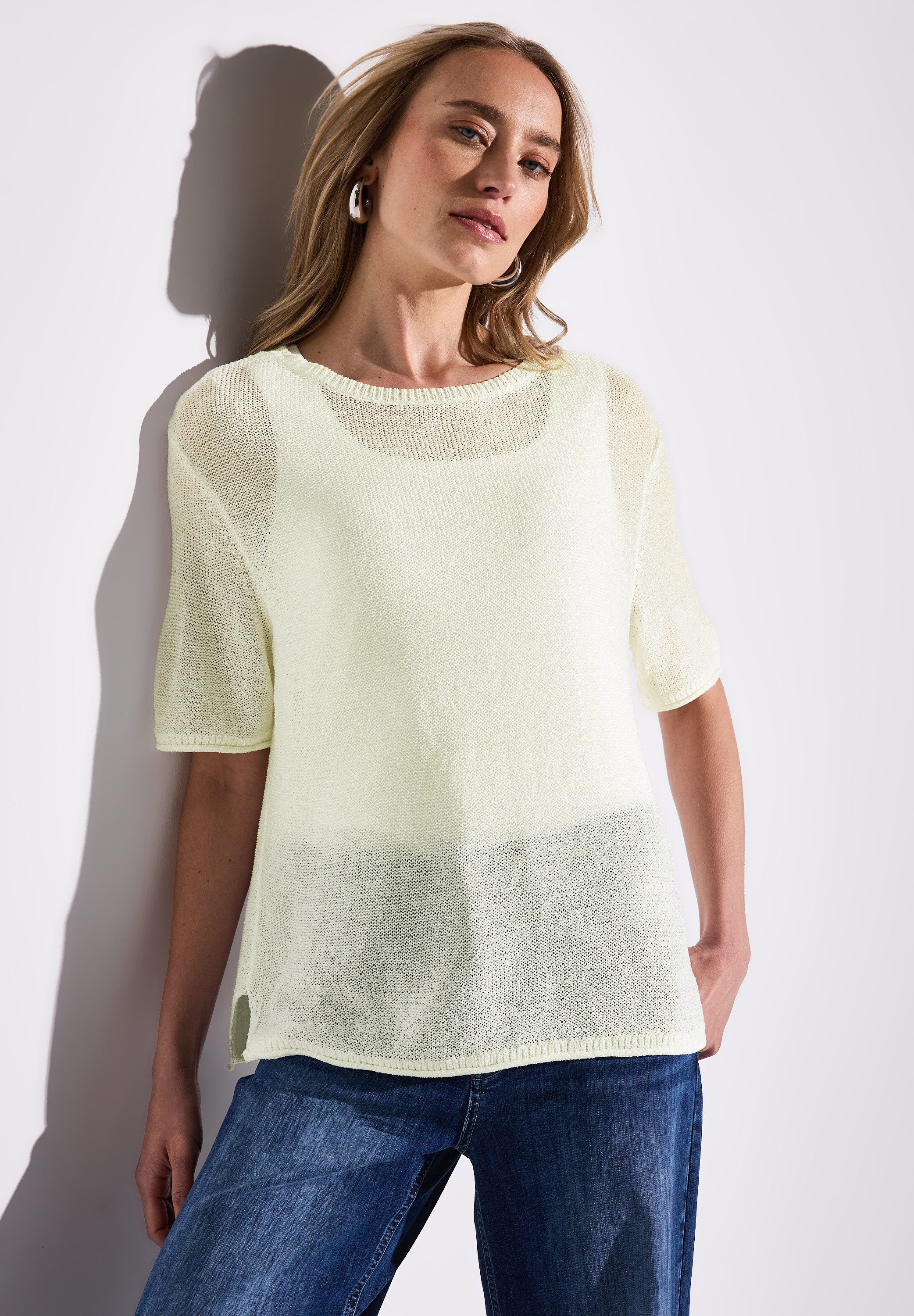 STREET ONE Strickpullover mit seitlichen Schlitzen günstig online kaufen