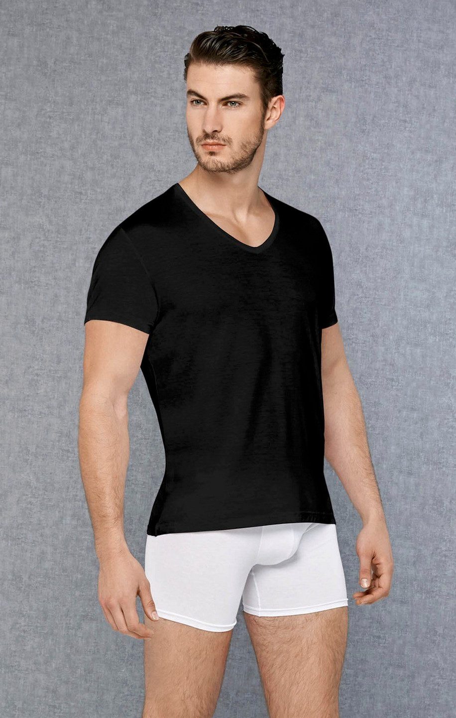 DOREANSE T-Shirt Herren Premium Basic Top Ultraweich Langlebig 2865 - 3 Farben