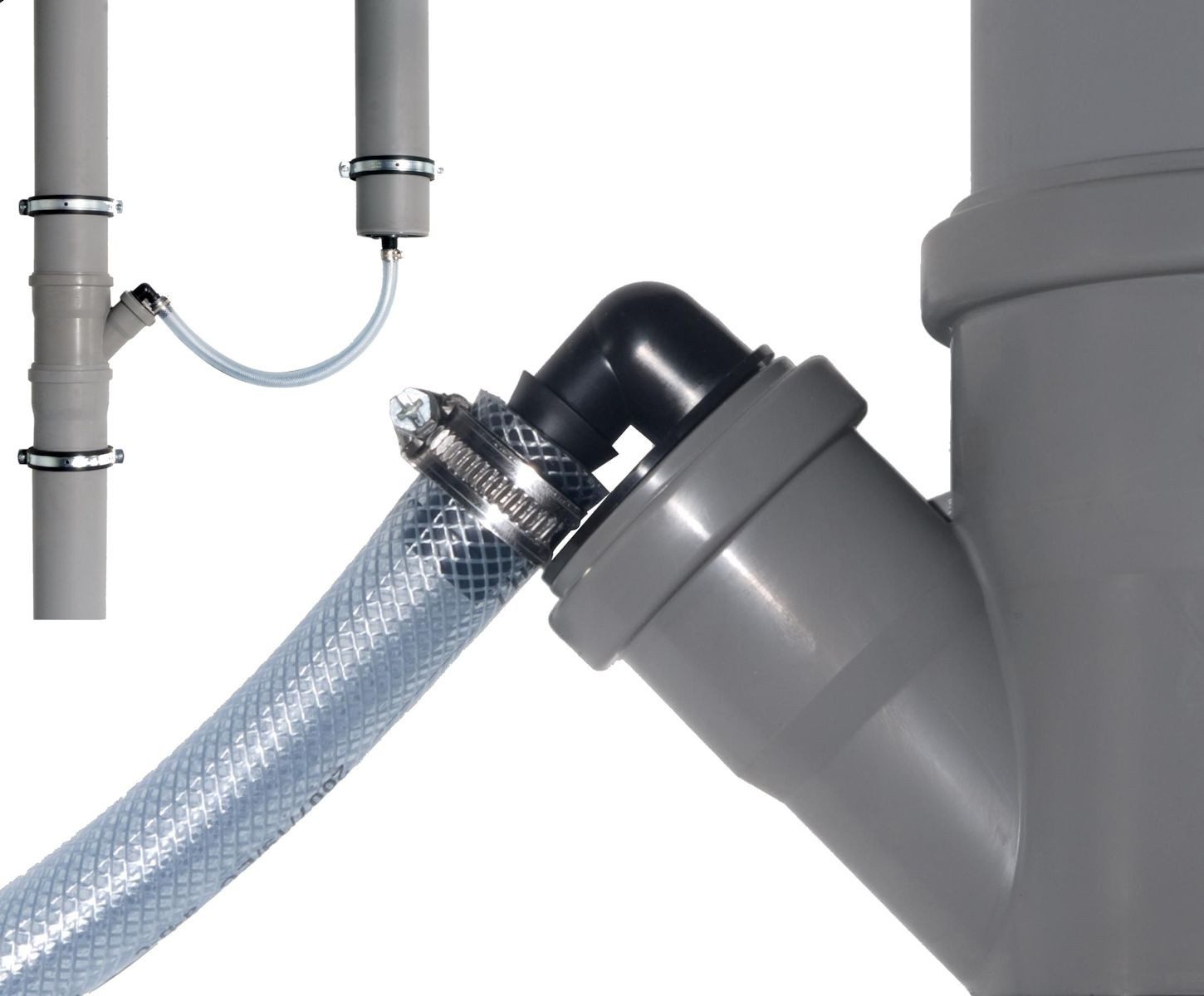 Airfit GmbH & Co. KG Ablaufrohr Schlauchnippel, 90° gewinkelt DN 40 für Schlauch von 18 bis 21,7 mm