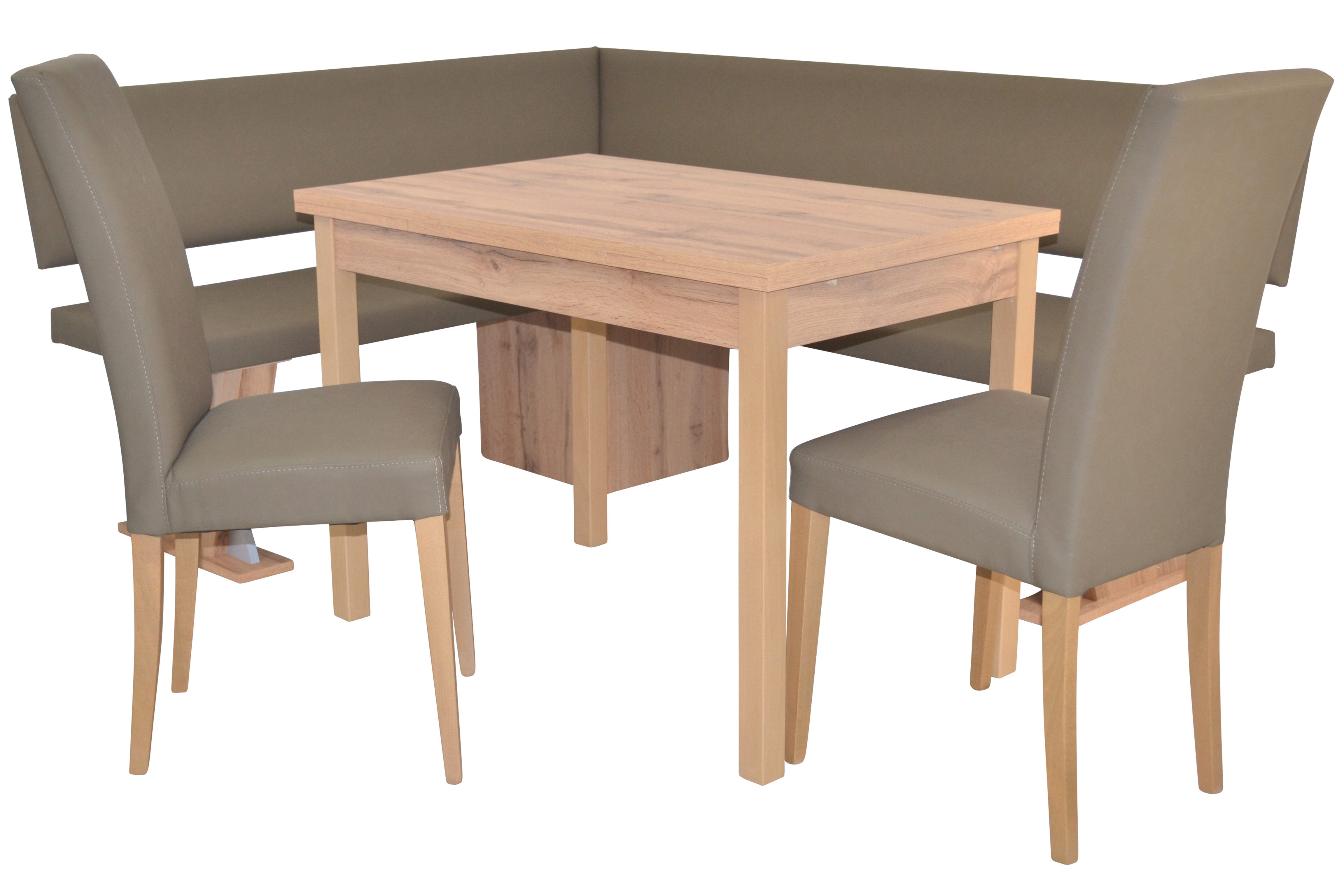 moebel-direkt-online Eckbankgruppe Schenkelmaß 150x182 cm, in vier attraktiven Farbkombinationen, (Spar-Set, 4tlg. Set)