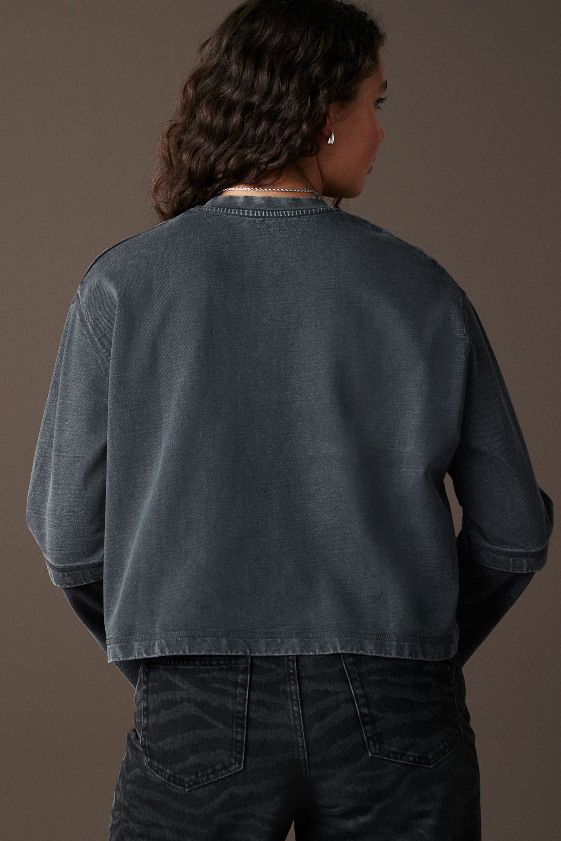 Next Sweatshirt Relaxed Fit Henley Sweatshirt günstig online kaufen