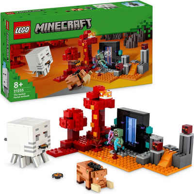 LEGO® Konstruktionsspielsteine Hinterhalt am Netherportal (21255), LEGO Minecraft, (352 St), Made in Europe