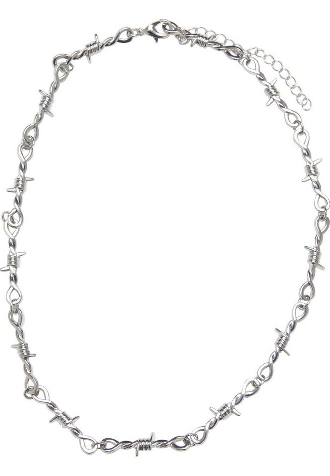URBAN CLASSICS Edelstahlkette Urban Classics Unisex Barbed Wire Necklace