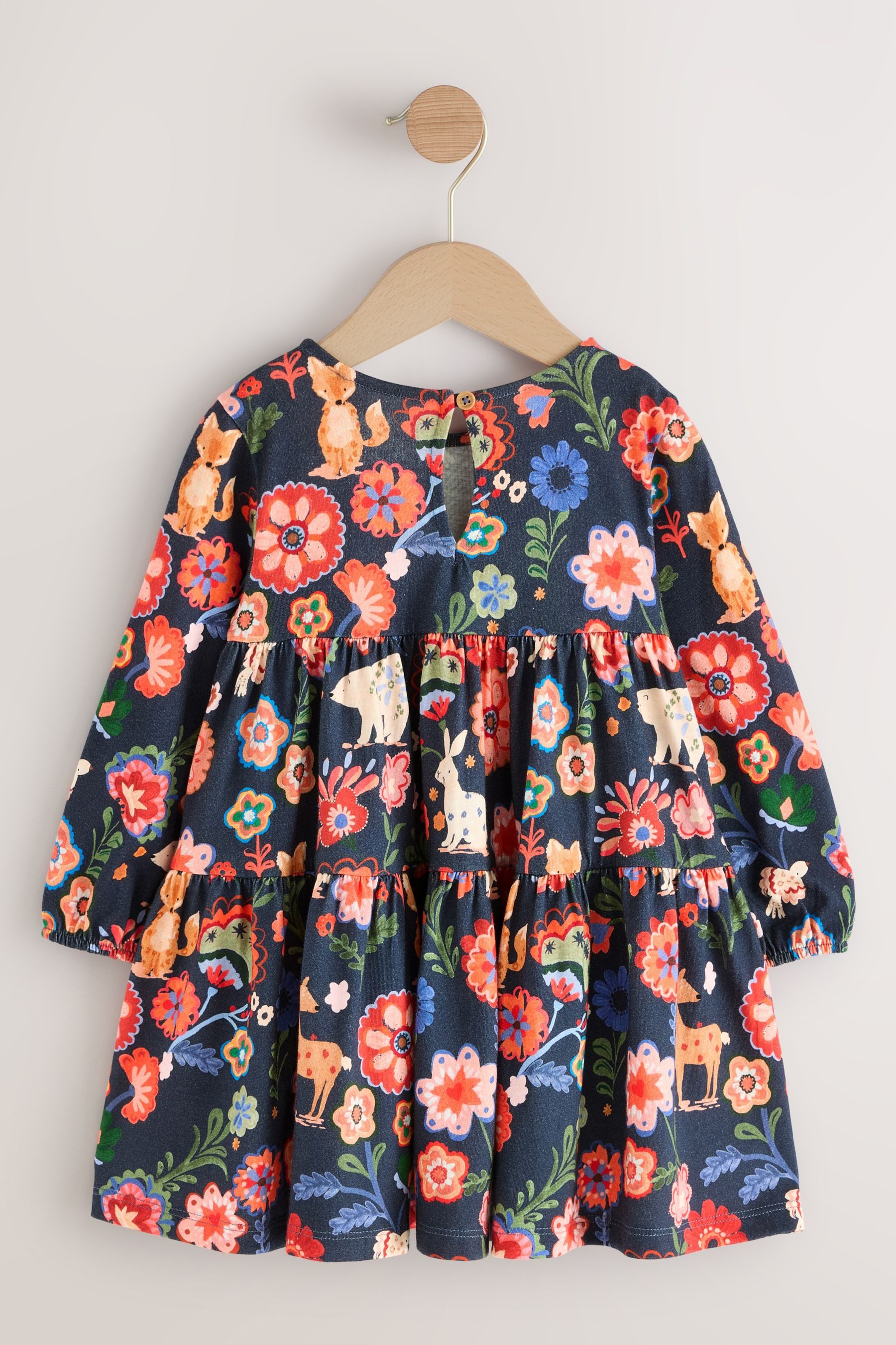 Next Volantkleid Gestuftes Kleid mit langen günstig online kaufen
