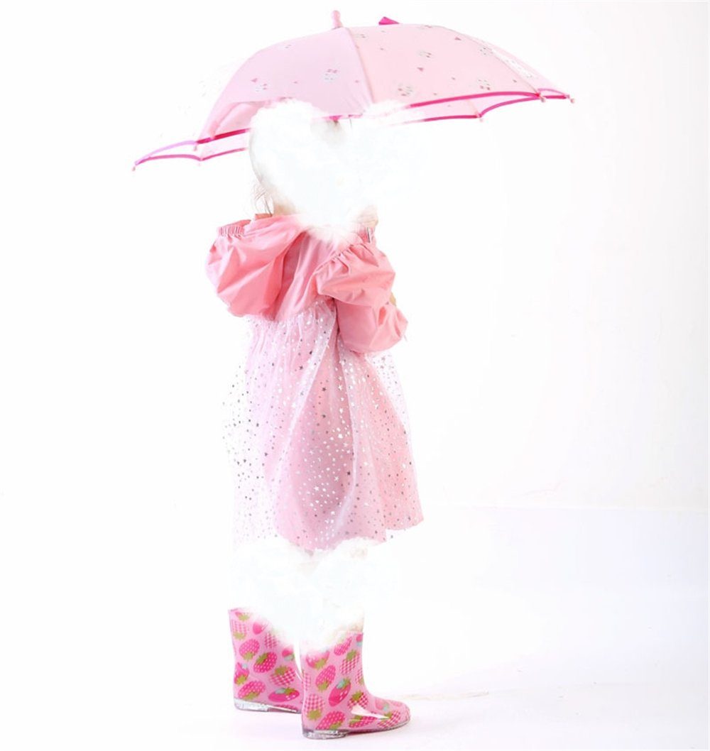Rouemi Kinder-regenjacke, Pailletten-Prinzessinnen-regenjacke wasserdicht Regenjacke Rosa
