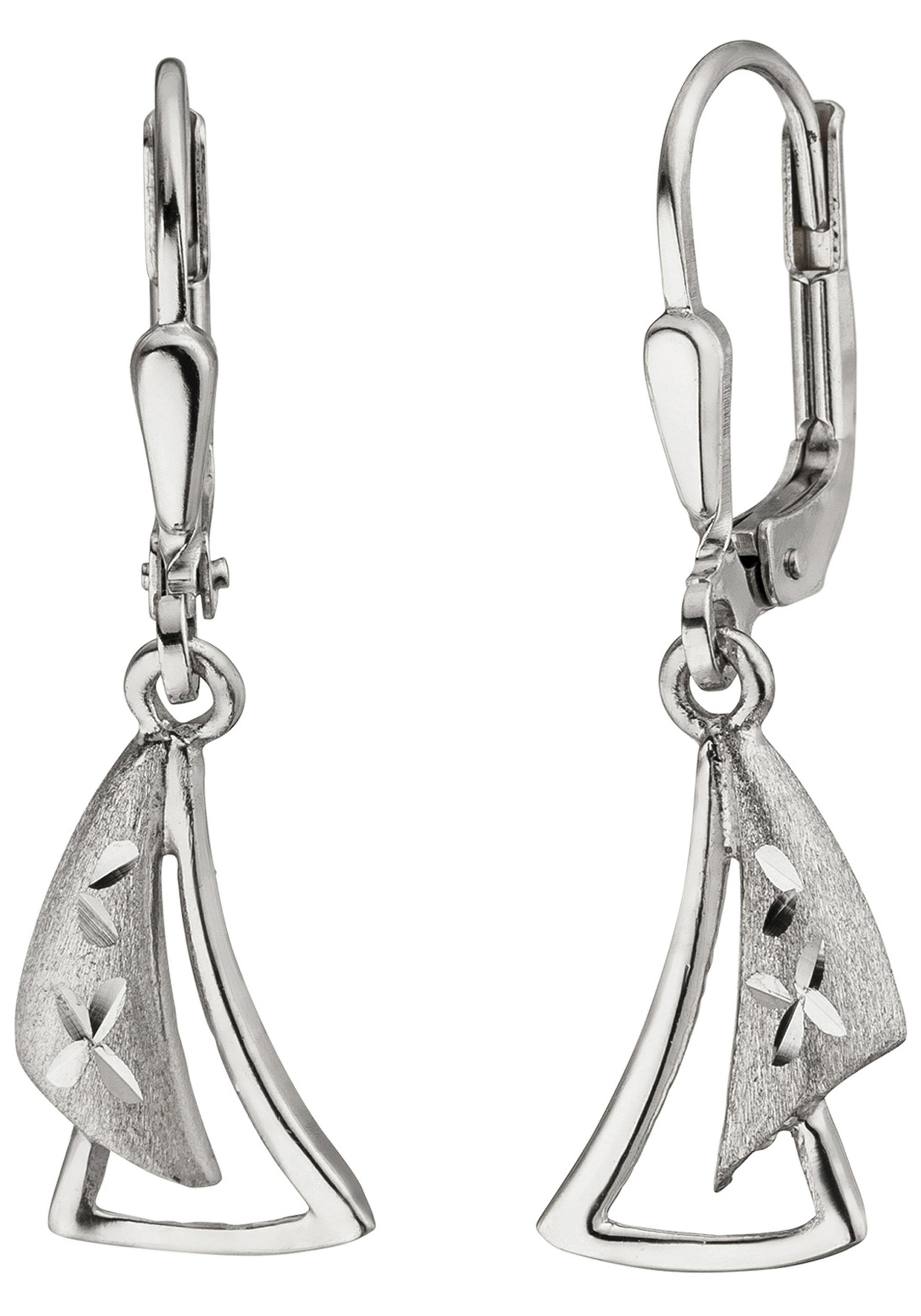 JOBO Paar Ohrhänger, 925 Silber, Höhe ca. 28 mm, Breite ca. 8,3 mm