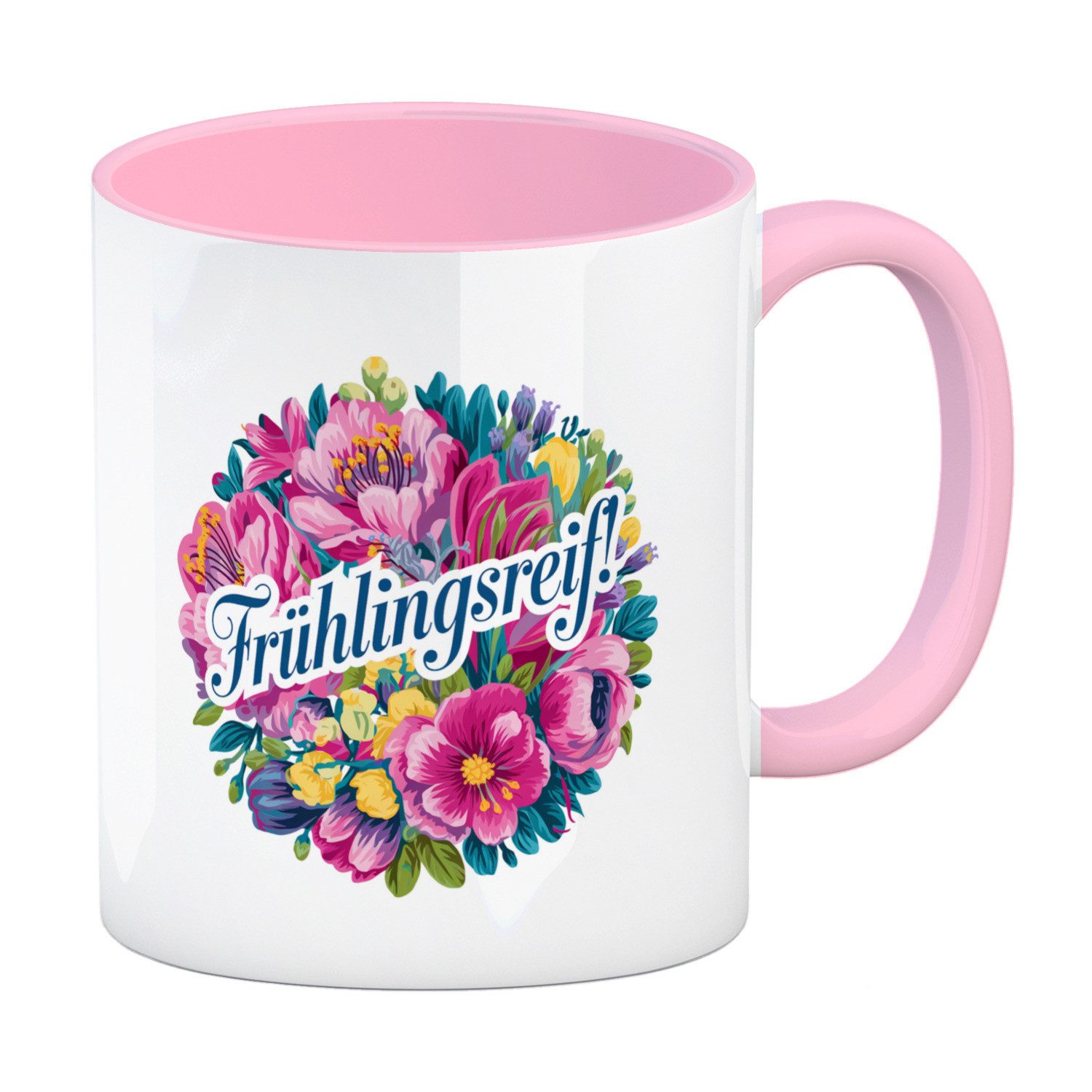 Tasse Frühlingsreif Blumendesign Kaffeebecher in rosa