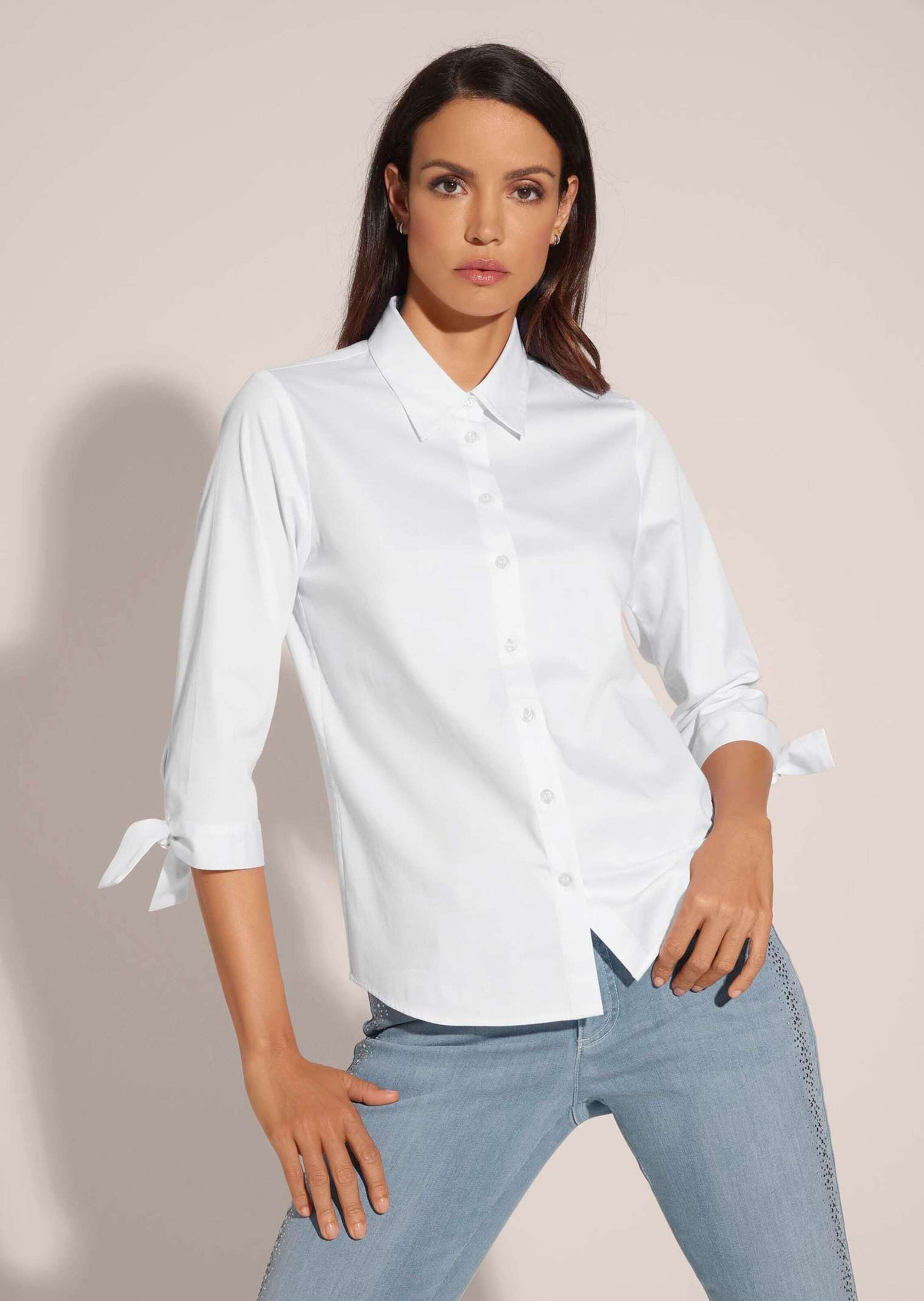 MADELEINE Hemdbluse Elegantes Blusenshirt mit Schleifenärmeln Romantische S günstig online kaufen