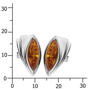 OSTSEE-SCHMUCK Paar Ohrstecker - Rieke - Silber 925/000 - Bernstein (2-tlg)