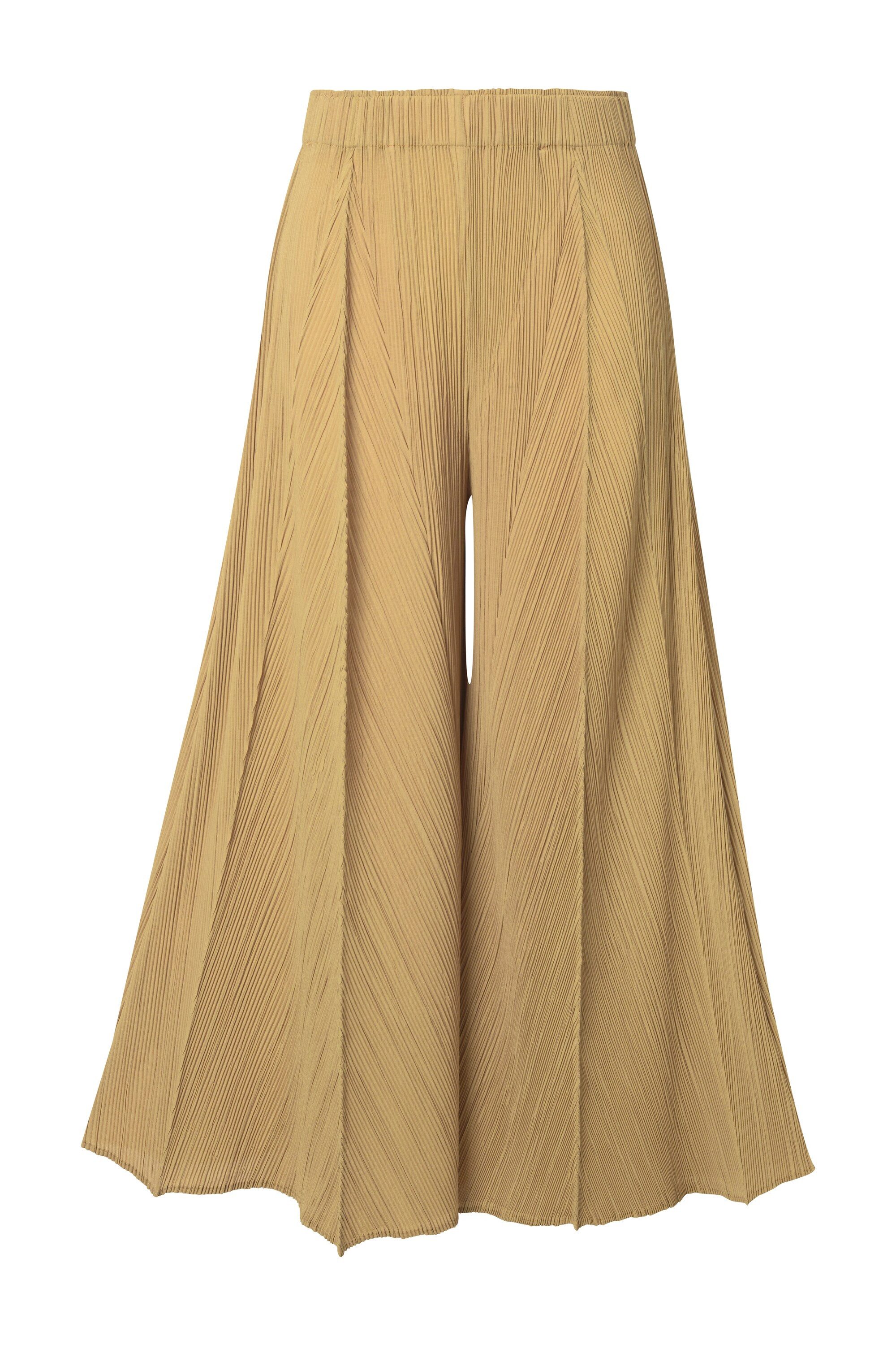 Ulla Popken Schlupfhose Plissee-Hose Biesen weites Bein Elastikbund günstig online kaufen