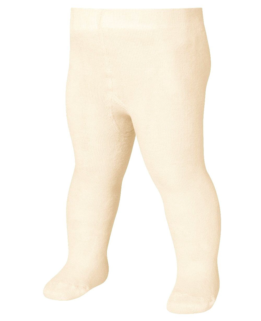 Thermostrumpfhose Warme Baby Strumpfhose in Creme aus Frottee-Stoff